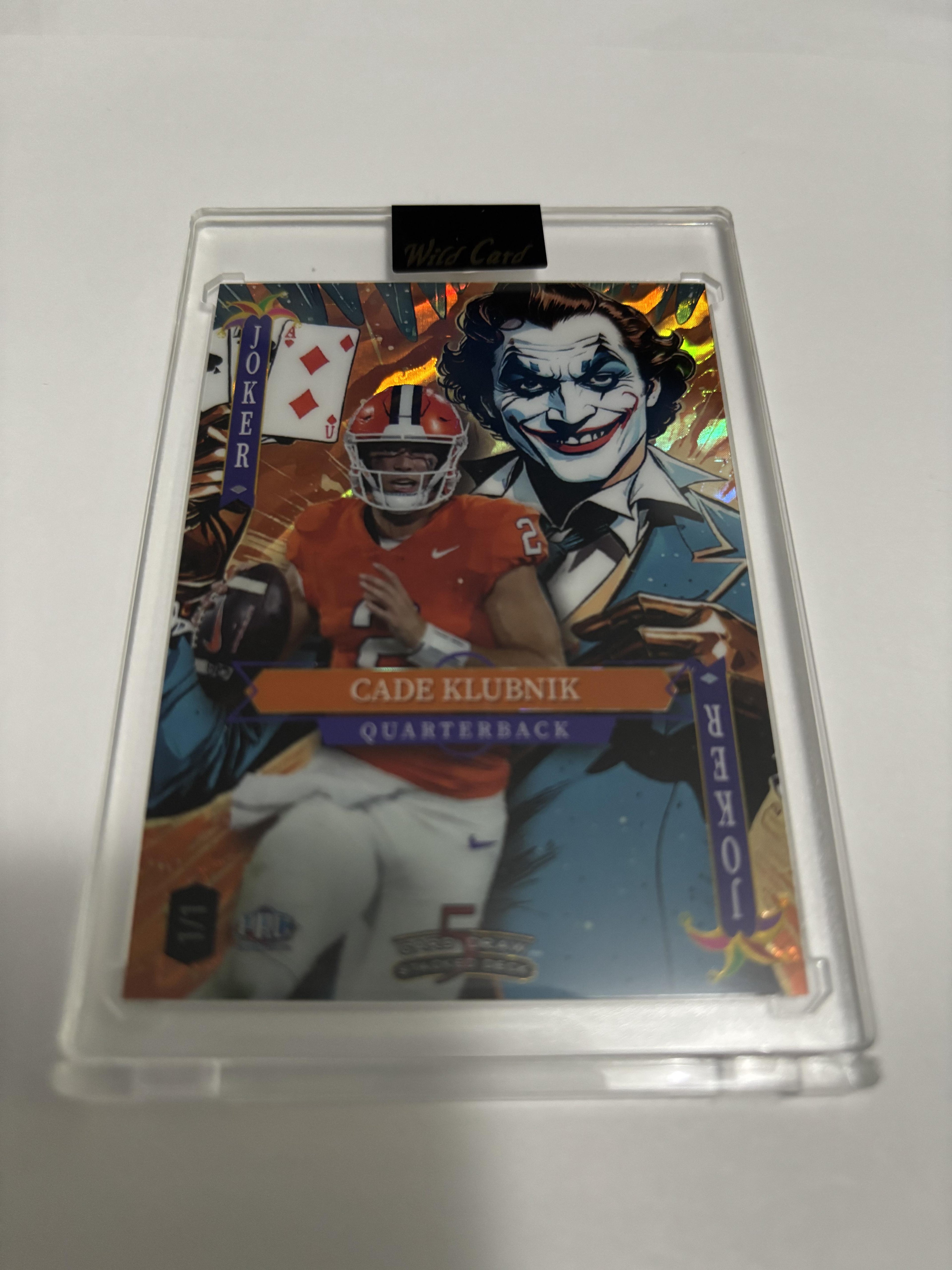 2025 Wild Card 5 Card Draw Cade Klubnik Joker 1/1 One of One Rookie QB Clemson