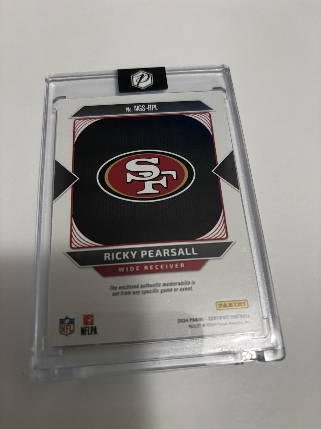 2024 Panini Certified New Generation Ricky Pearsall 3-Color Patch RC /99 49ers