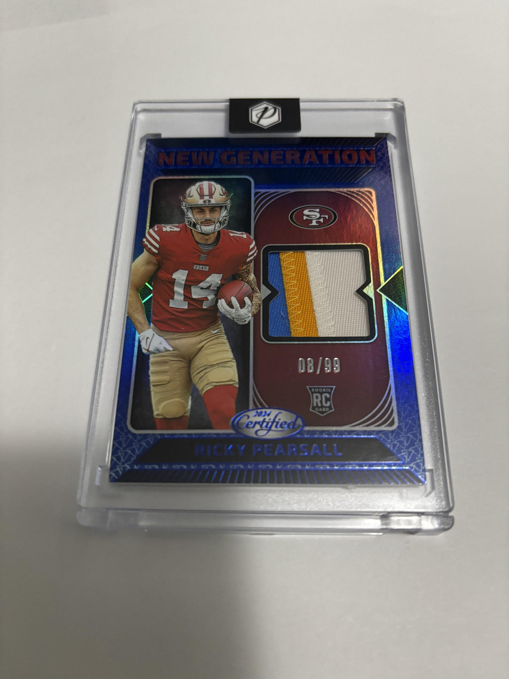 2024 Panini Certified New Generation Ricky Pearsall 3-Color Patch RC /99 49ers