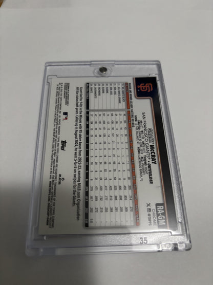 2025 Topps Chrome Update Grant McCray Gold Refractor Auto RC /50 Rookie RA-GM