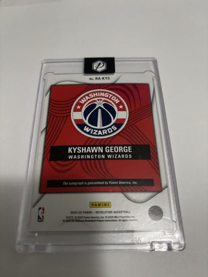 2024-25 Panini Revolution Kyshawn George Rookie Autograph Auto RC Wizards