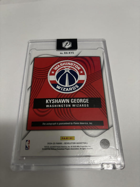 2024-25 Panini Revolution Kyshawn George Rookie Autograph Auto RC Wizards