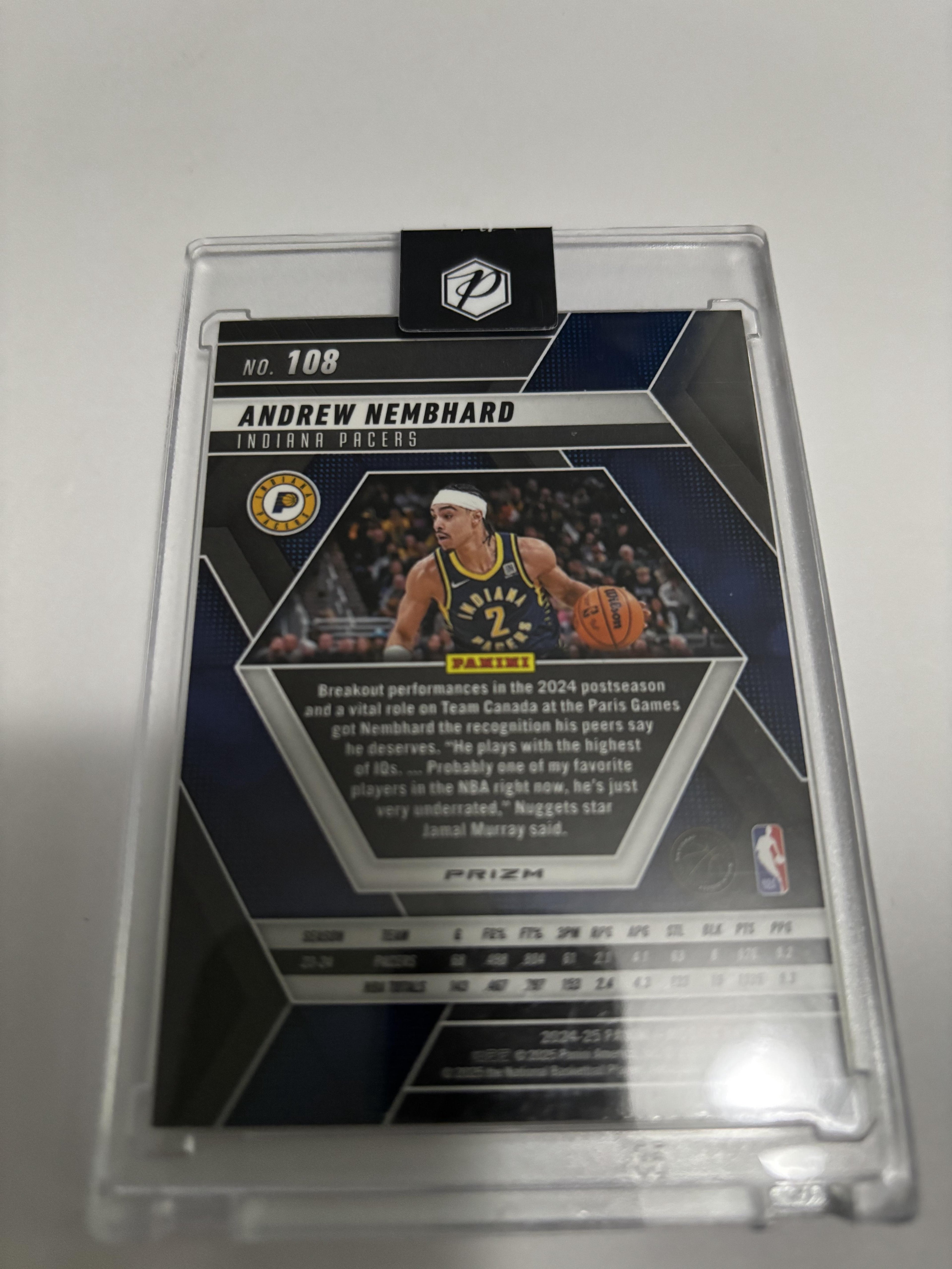 2024-25 Panini Mosaic Andrew Nembhard Genesis SSP Short Print Rare Prizm Pacers