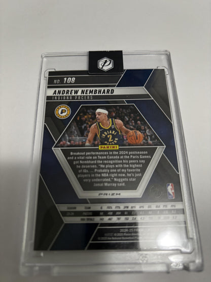 2024-25 Panini Mosaic Andrew Nembhard Genesis SSP Short Print Rare Prizm Pacers