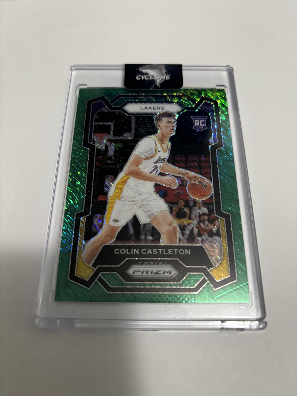 2023-24 Panini Prizm Colin Castleton Green Shimmer Rookie RC /5 Lakers SSP Rare