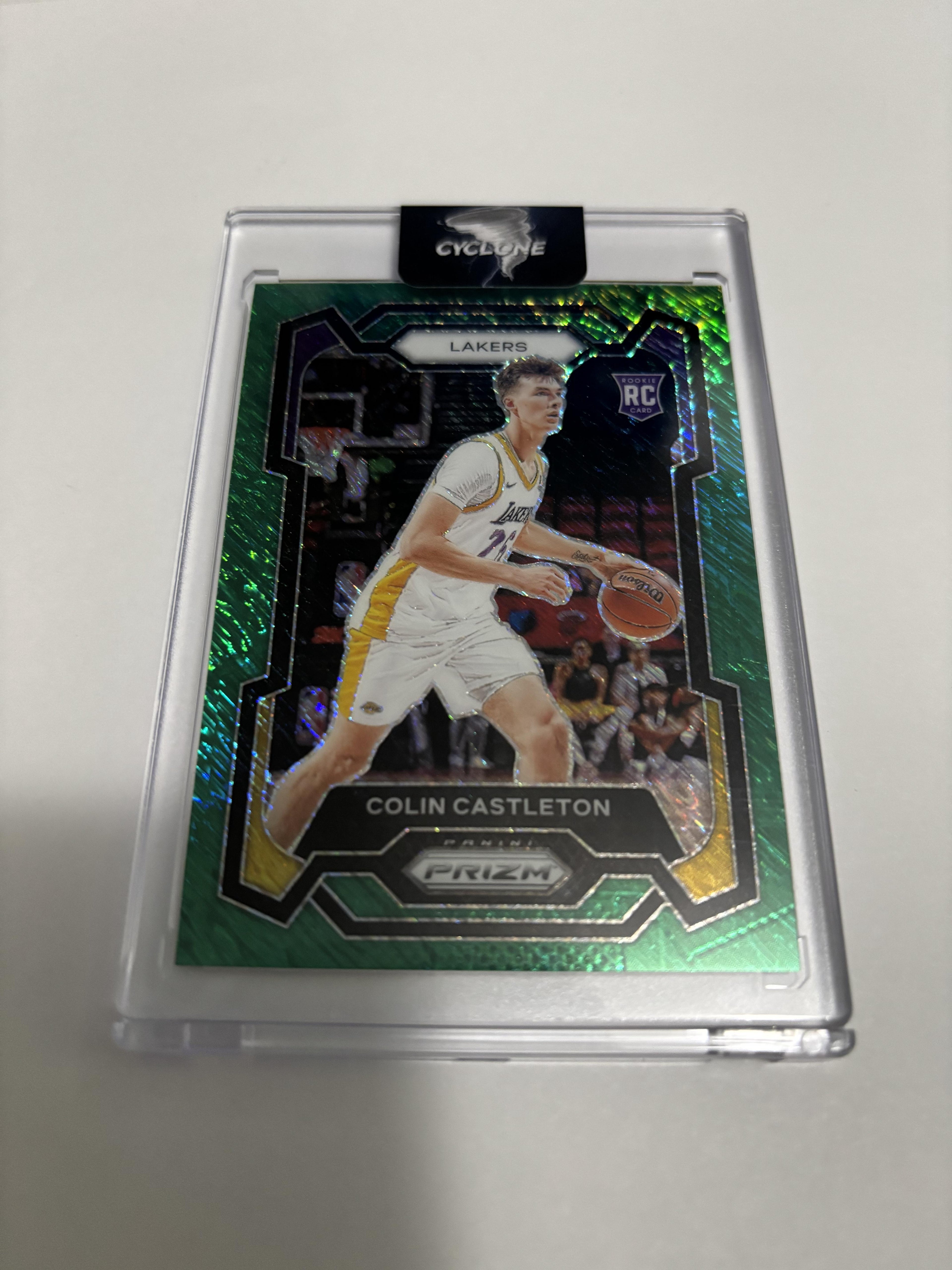 2023-24 Panini Prizm Colin Castleton Green Shimmer Rookie RC /5 Lakers SSP Rare