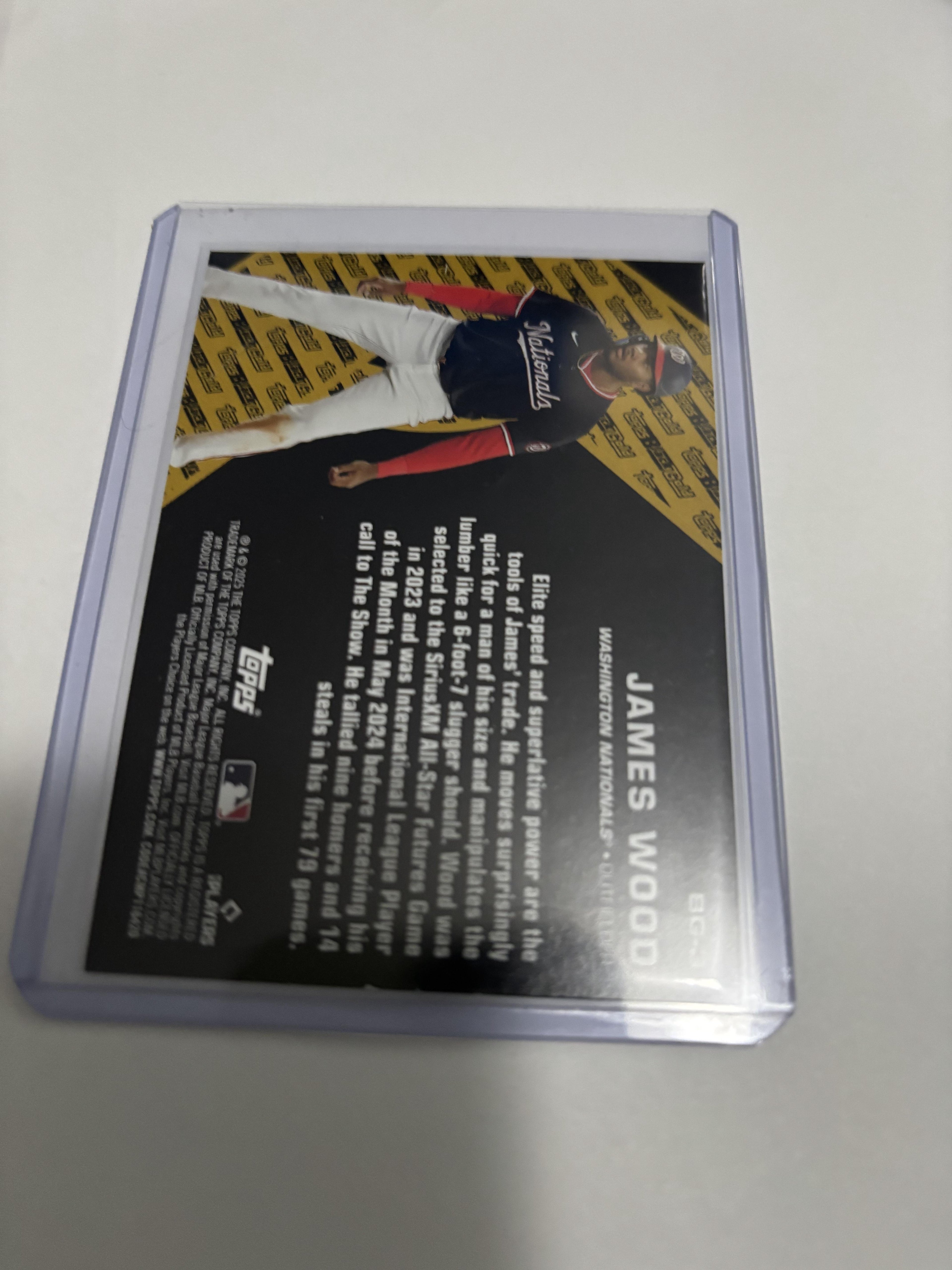 2025 Topps Update James Wood RC Black Gold #BG-3 Nationals Rookie