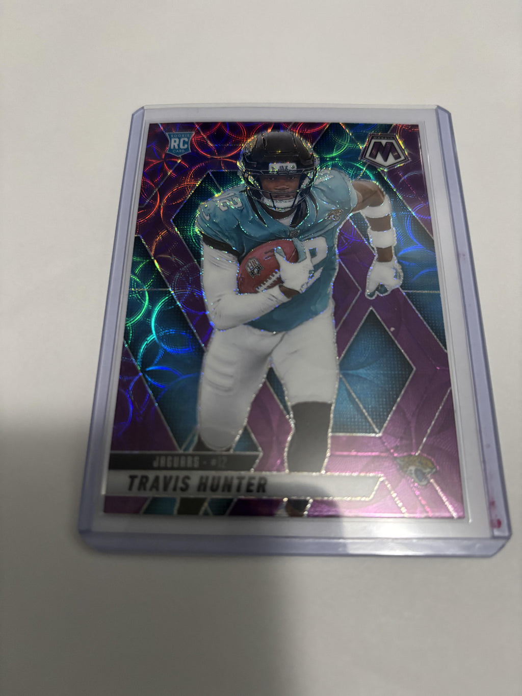 2025 Panini Mosaic Travis Hunter RC Purple Mosaic Prizm #301 Jaguars Rookie