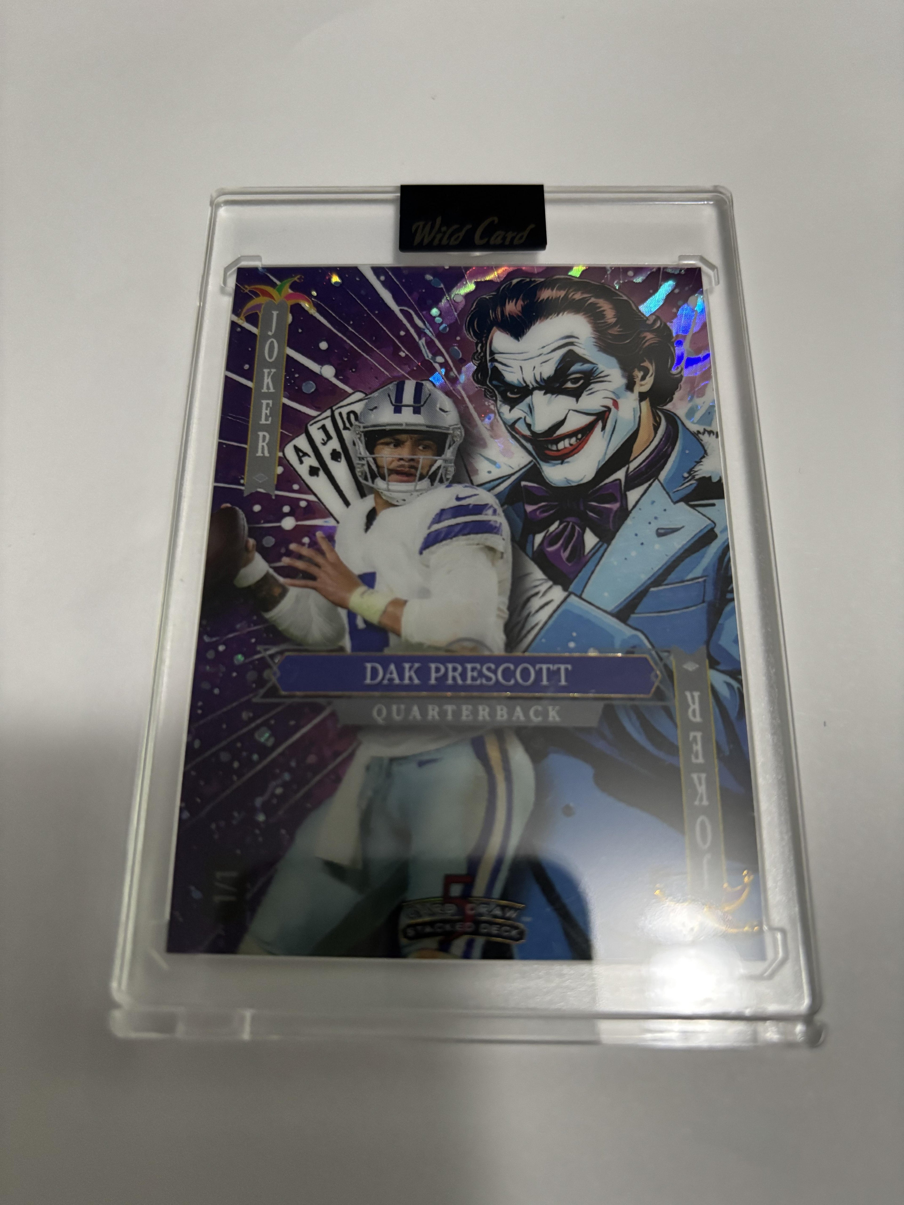 2025 Wild Card 5 Card Draw Dak Prescott Joker 1/1 Stacked Deck Oil Spill Rare