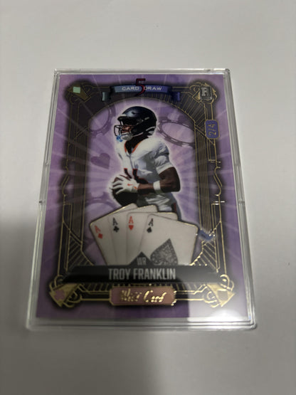 2024 Wild Card 5 Card Draw Troy Franklin RC Purple Parallel 2/4 Broncos Rookie