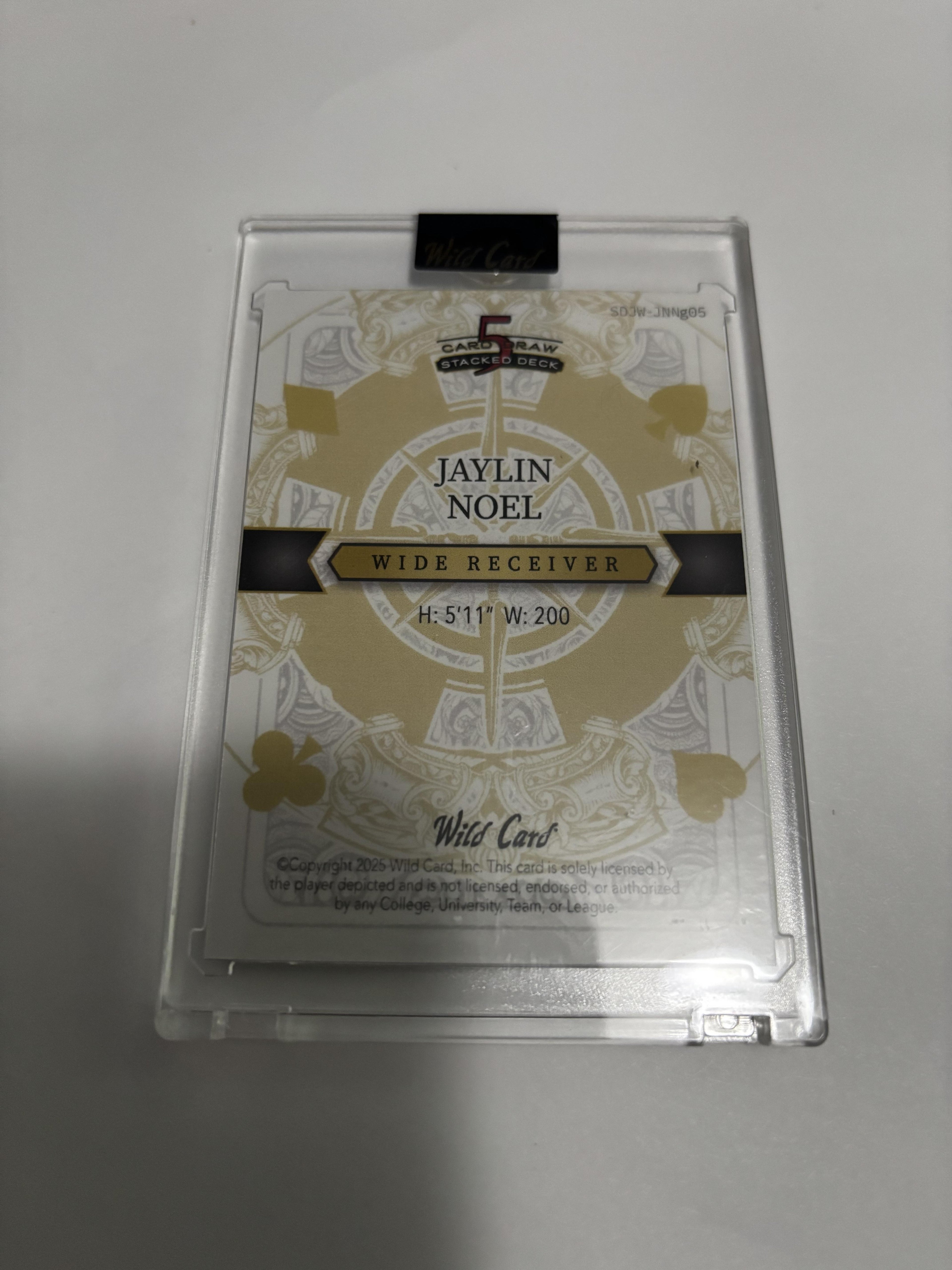 2025 Wild Card Stacked Deck Jaylin Noel RC Joker 1/1 Rookie Texans Rare
