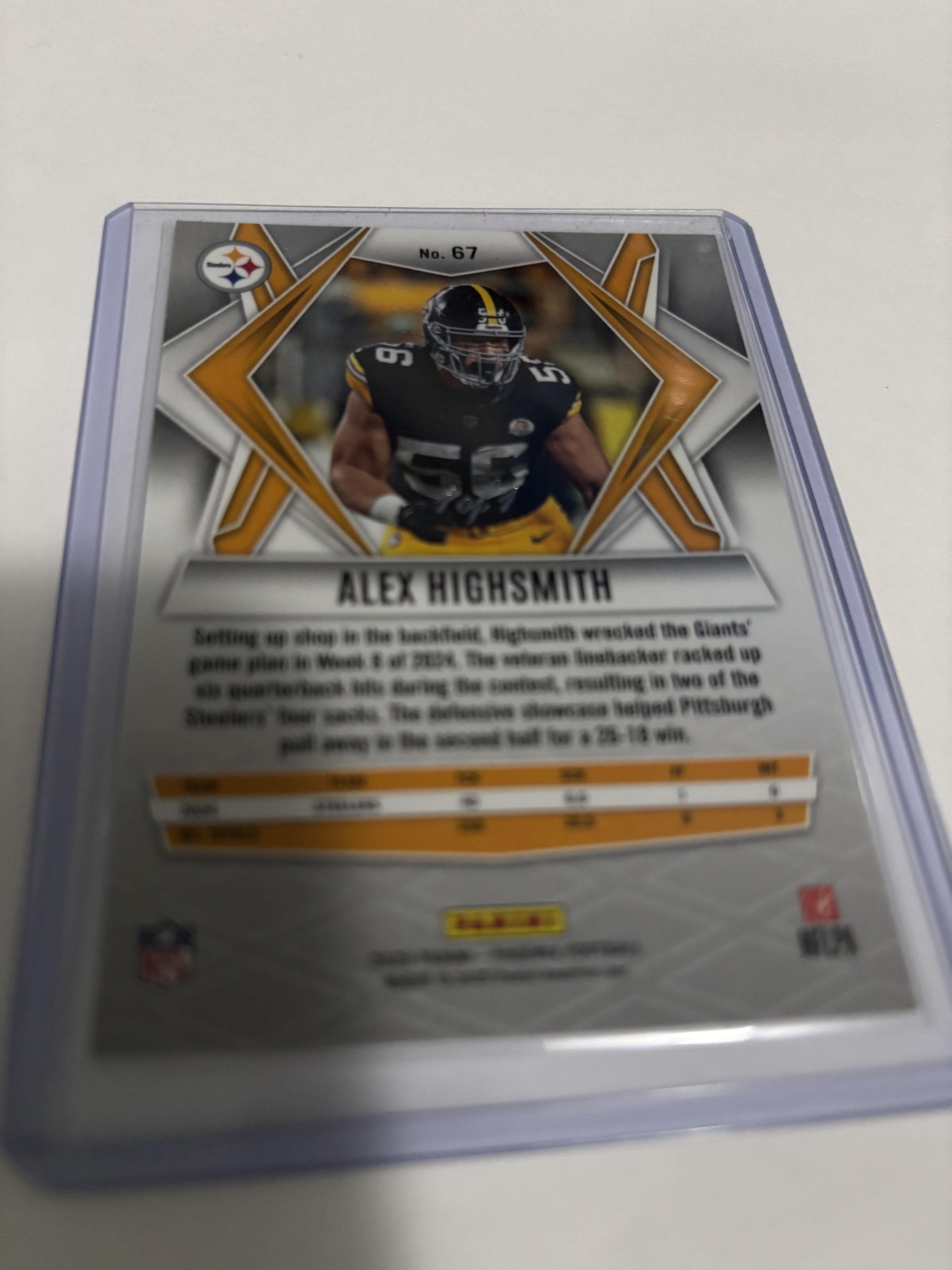 2025 Panini Phoenix Alex Highsmith 1/1 One of One Gold Vinyl