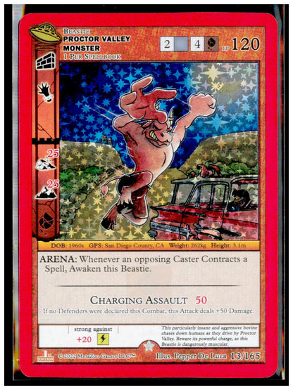 Proctor Valley Monster 013/165 Gold UFO First Edition MetaZoo Near Mint