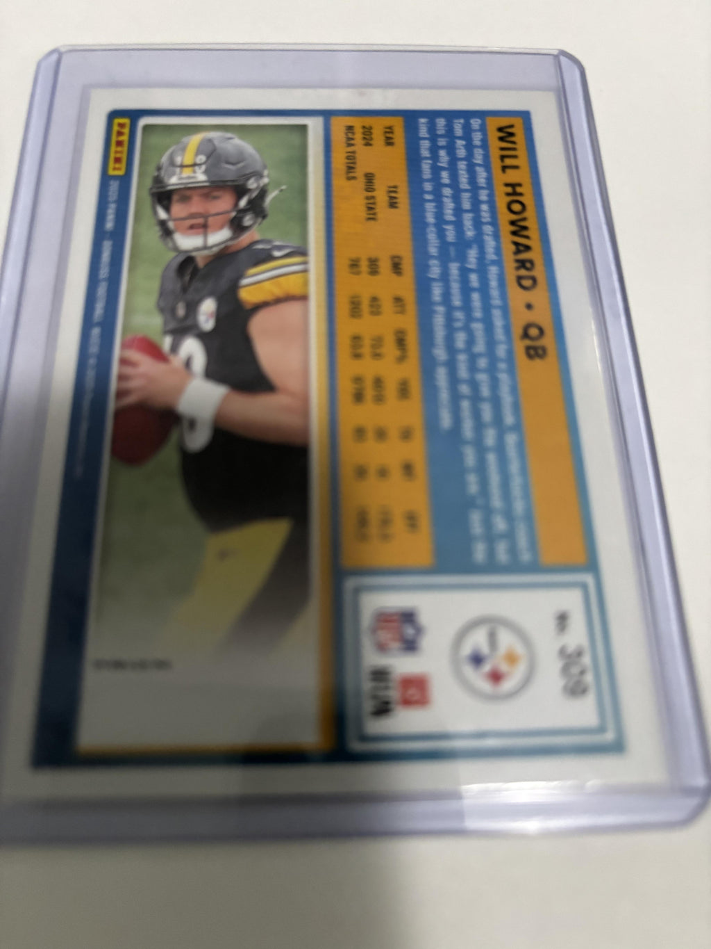 2025 Donruss Will Howard Rated Rookie Red Pandora Optic Preview Steelers