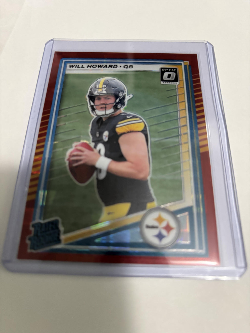 2025 Donruss Will Howard Rated Rookie Red Pandora Optic Preview Steelers