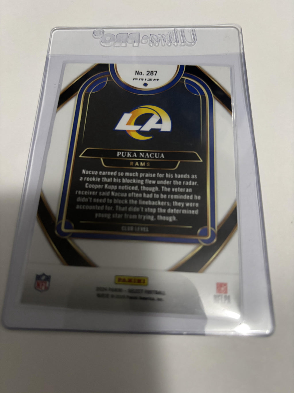 2024 Panini Select Puka Nacua #287 Club Level Green Yellow Shock Prizm Rams