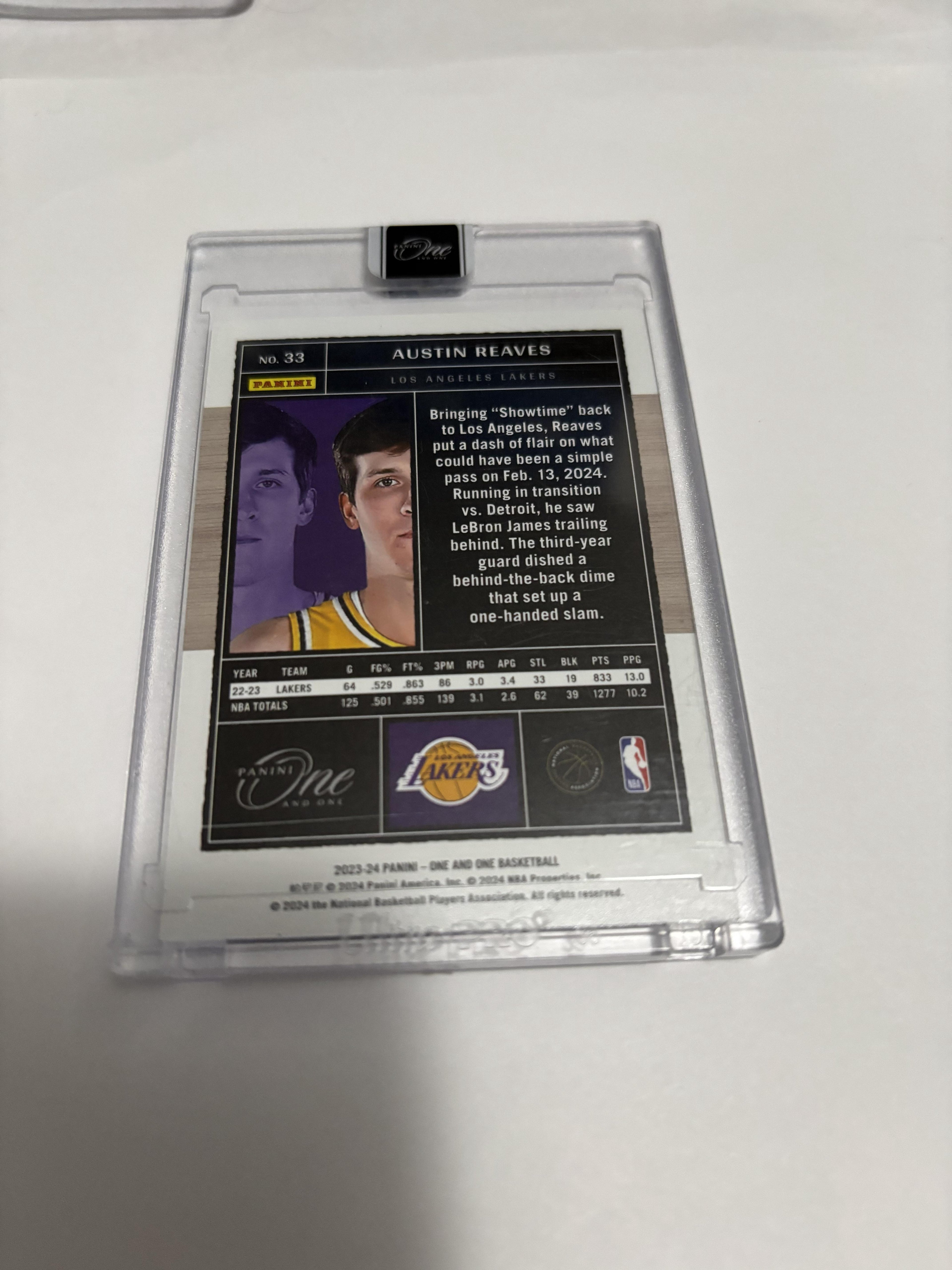 2023 Panini One and One Austin Reaves #33 Lakers High End Basketball