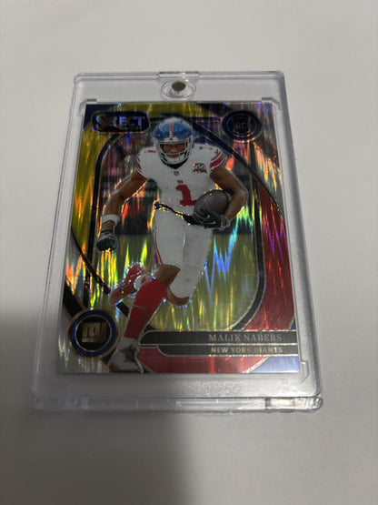 2024 Panini Select Malik Nabers RC Club Level Prizm #220 NY Giants Rookie