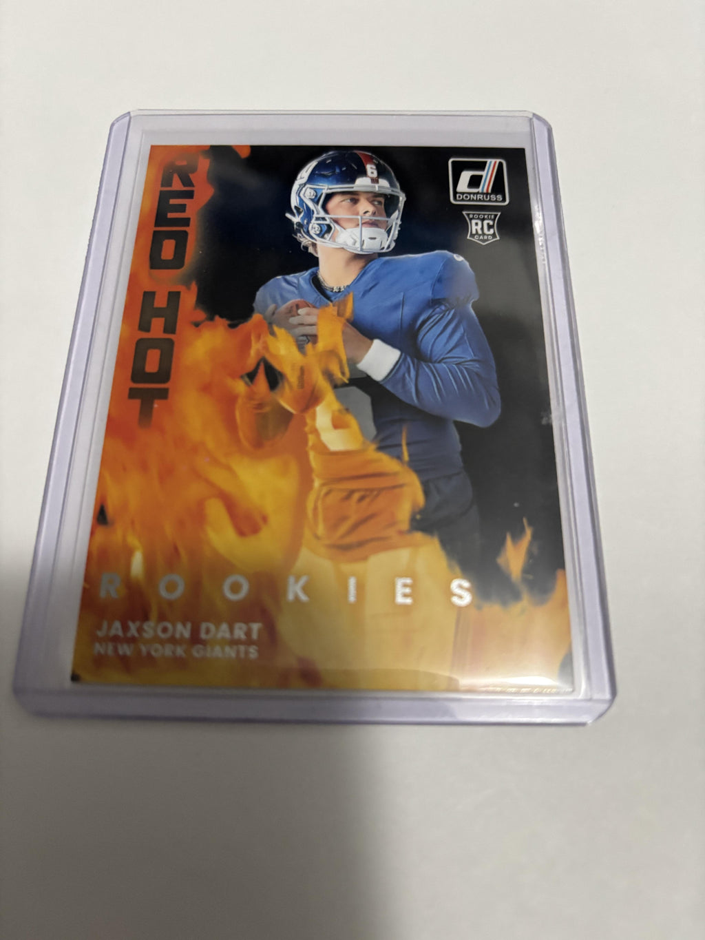 2025 Panini Donruss Jaxson Dart Red Hot Rookies #RHR-JXD NY Giants RC