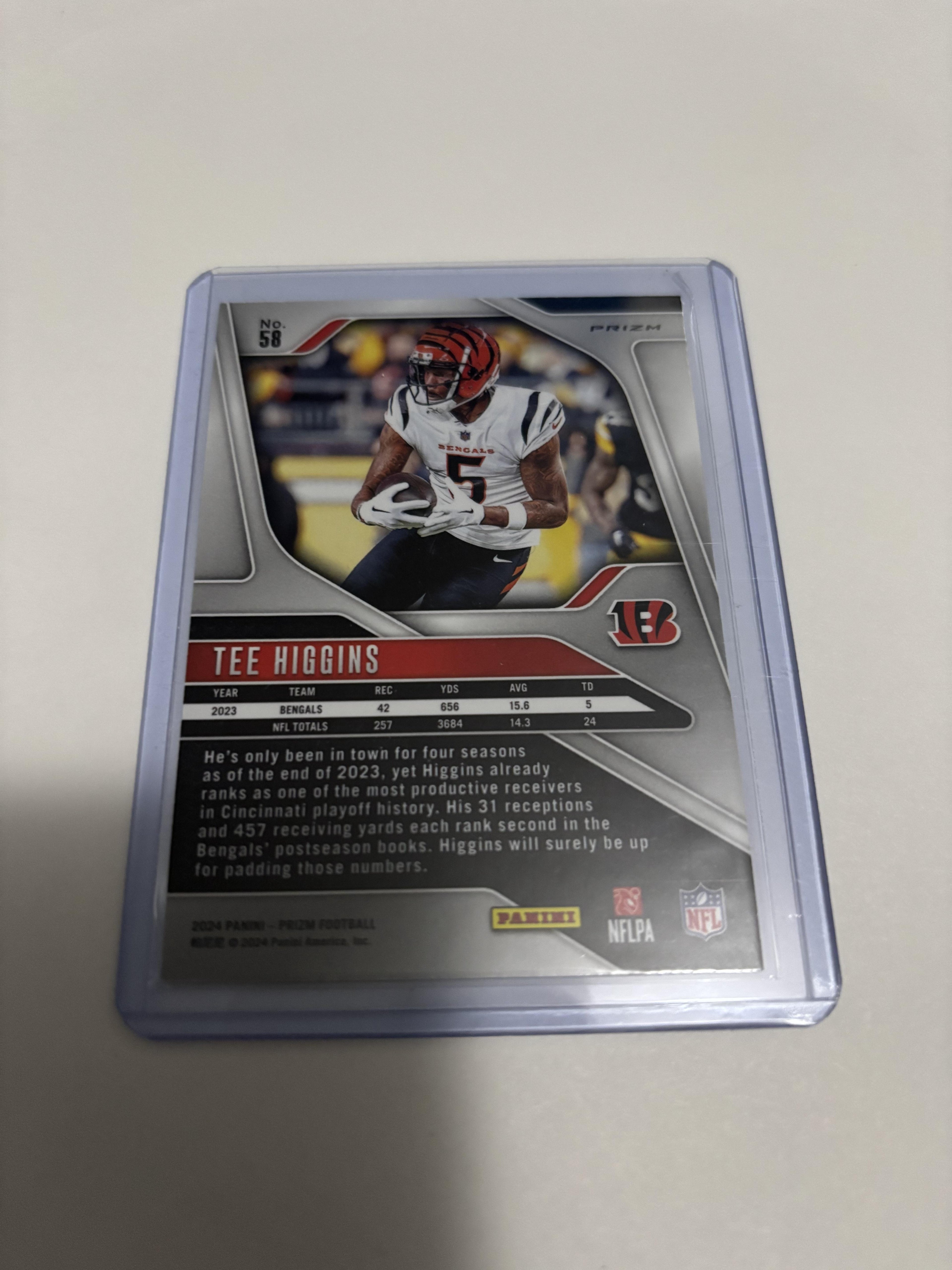 2024 Panini Prizm Tee Higgins Green Prizm Cincinnati Bengals #58