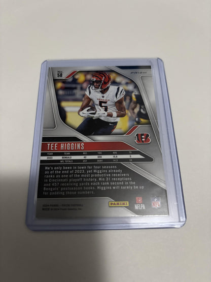 2024 Panini Prizm Tee Higgins Green Prizm Cincinnati Bengals #58