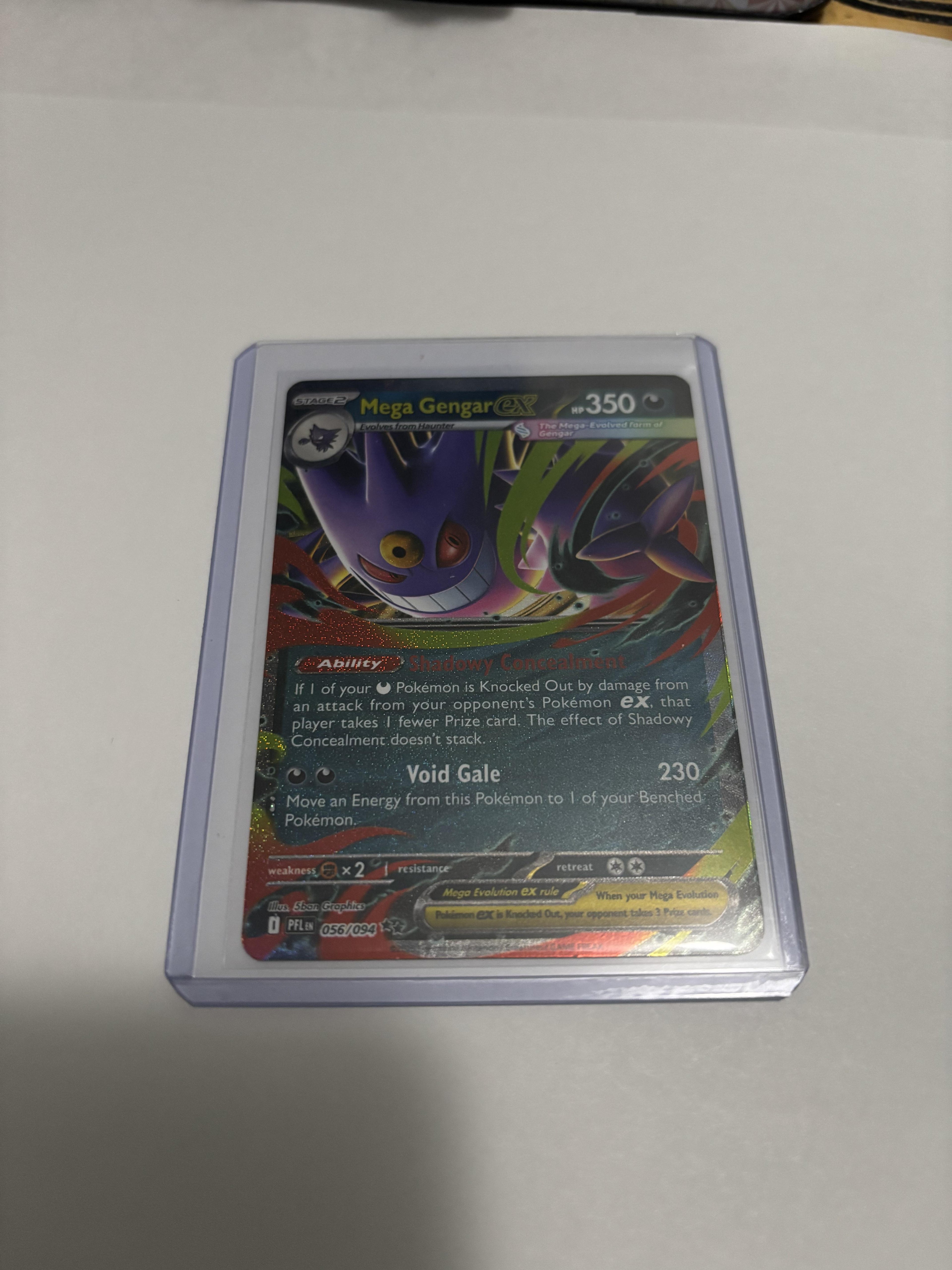 Mega Gengar ex 056/094 Double Rare Pokémon Phantasmal Flames ME02 2025