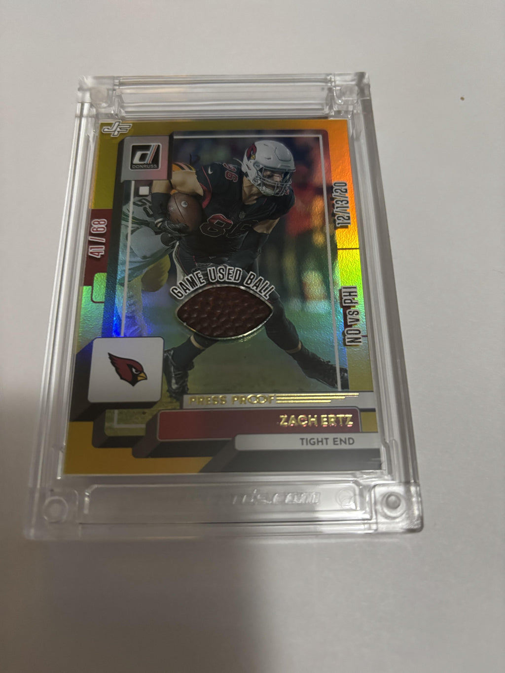 2025 Jersey Fusion Zach Ertz Game Used Ball /68 Cardinals Ball Stars #3