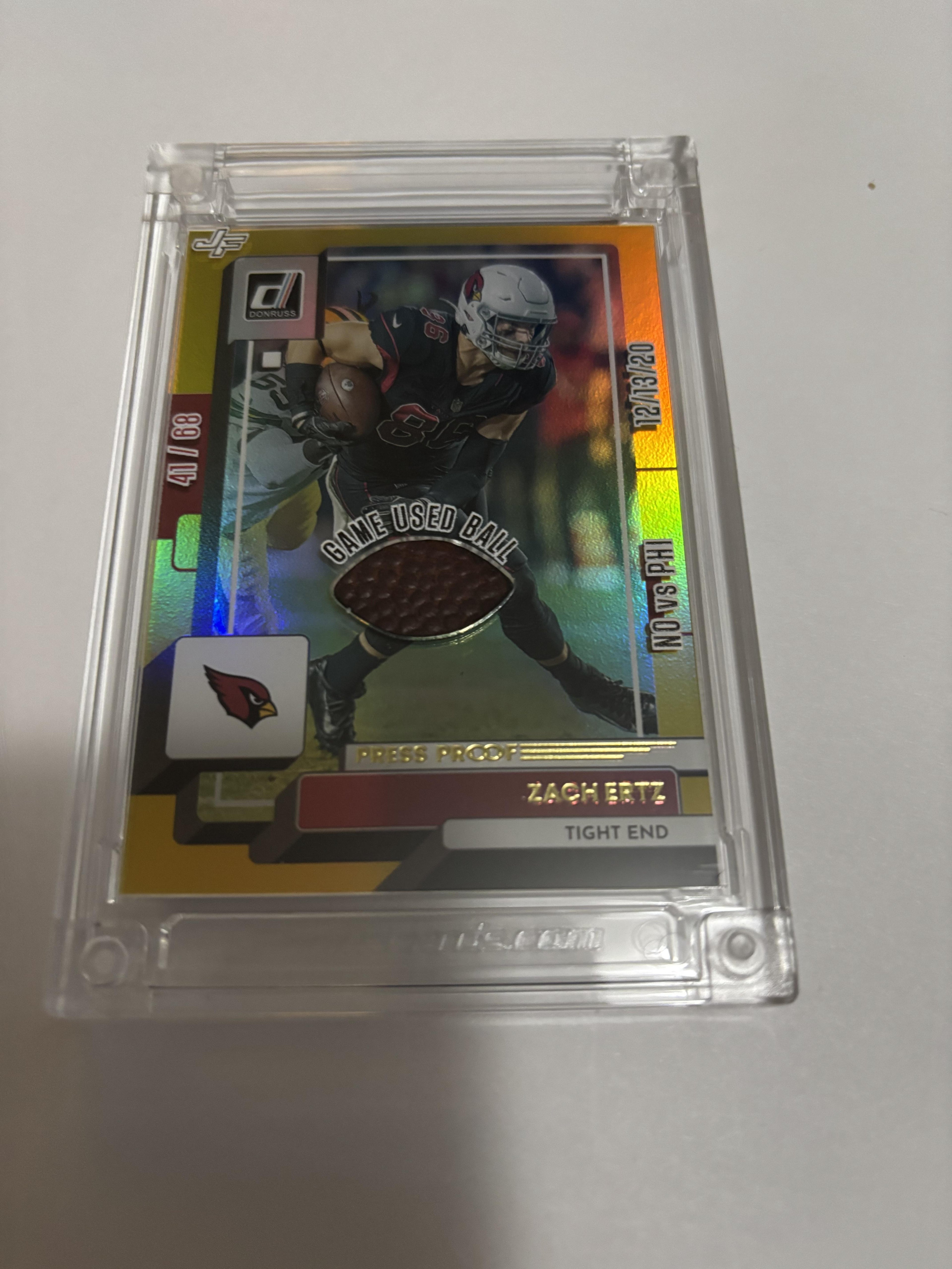 2025 Jersey Fusion Zach Ertz Game Used Ball /68 Cardinals Ball Stars #3