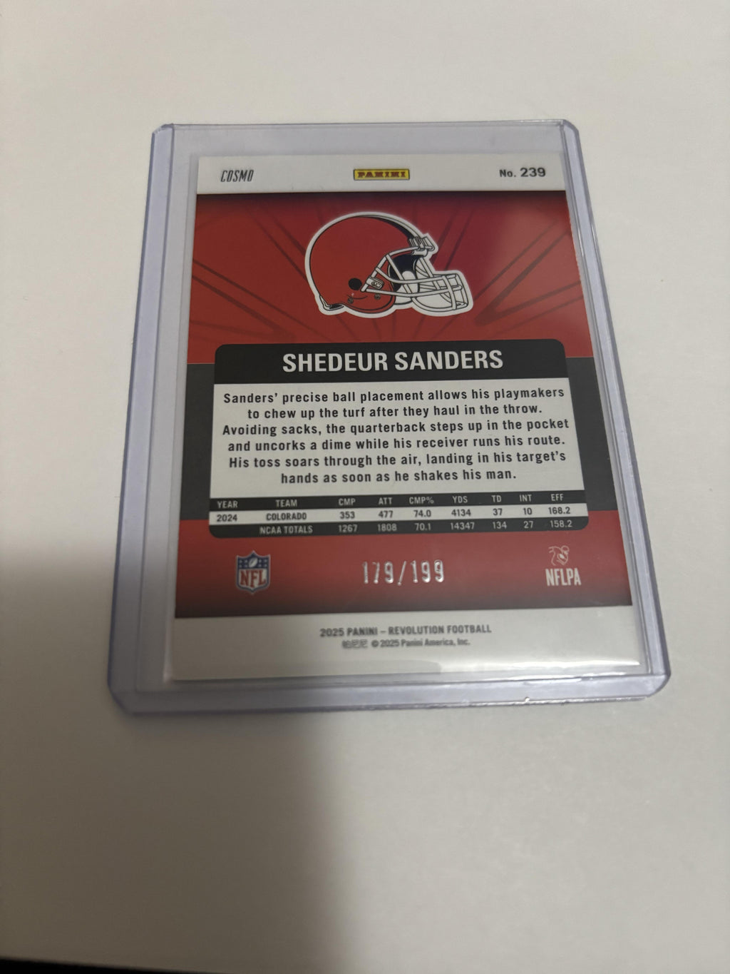 2025 Panini Revolution Shedeur Sanders RC Green Swirl /199 Cleveland Rookie 239