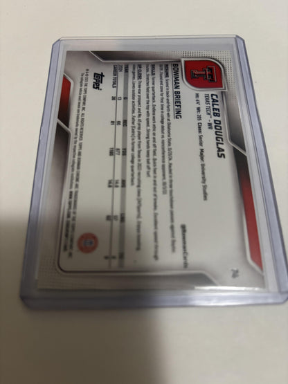 2025 Bowman Chrome Caleb Douglas Gold Refractor 1st Bowman /50 Texas Tech