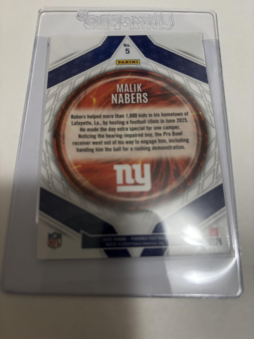 2025 Panini Phoenix Malik Nabers Light Blue Lava RC /325 #143 Giants Rookie