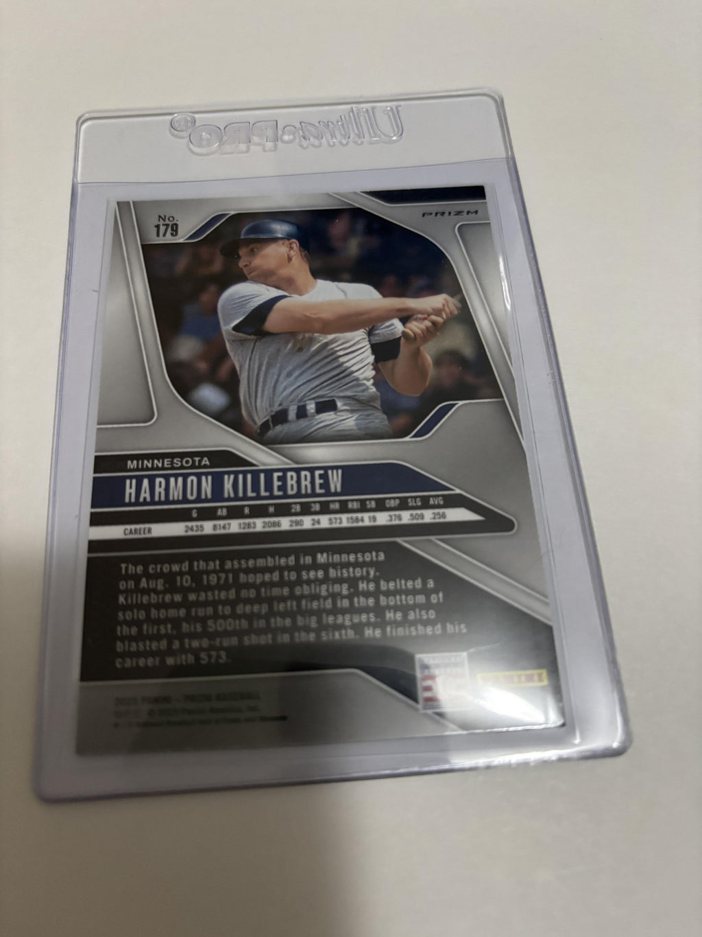 2023 Panini Prizm Harmon Killebrew Blue Prizm #179 Minnesota Twins HOF