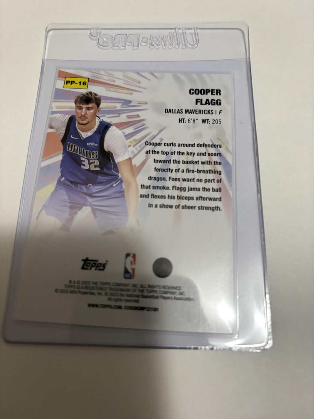 2025 Topps Cooper Flagg Power Players RC #PP-16 Dallas Mavericks Rookie