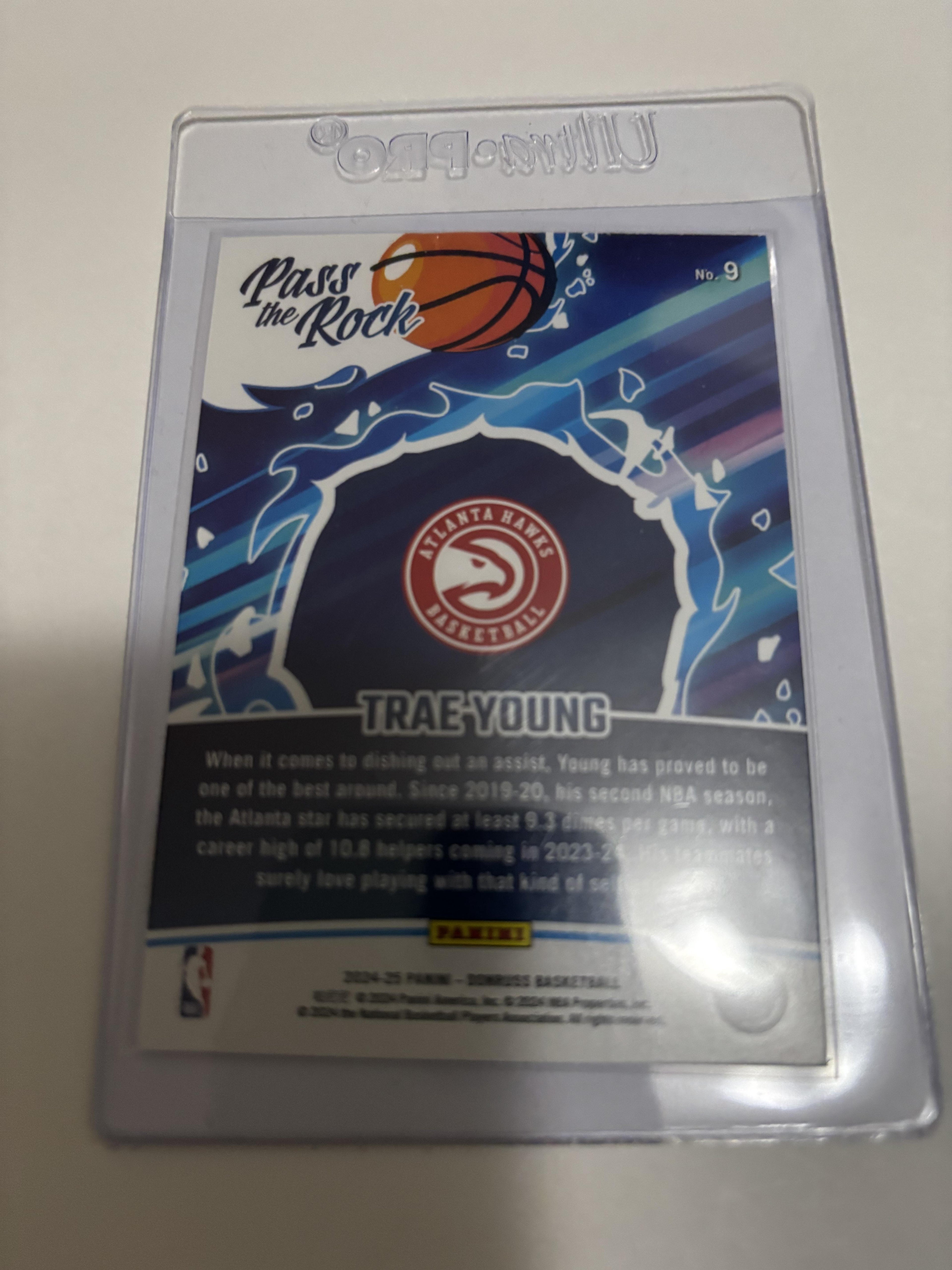 2024-25 Panini Donruss Trae Young Pass The Rock #9 Atlanta Hawks
