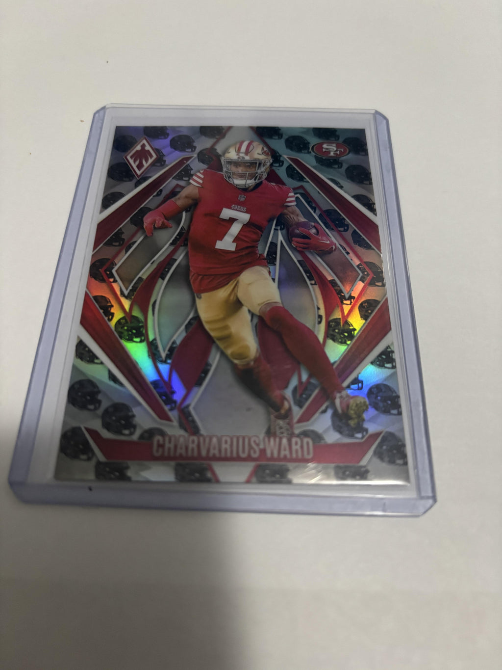 2024 Panini Phoenix Charvarius Ward #22 49ers Team Helmet Prizm Refractor /399