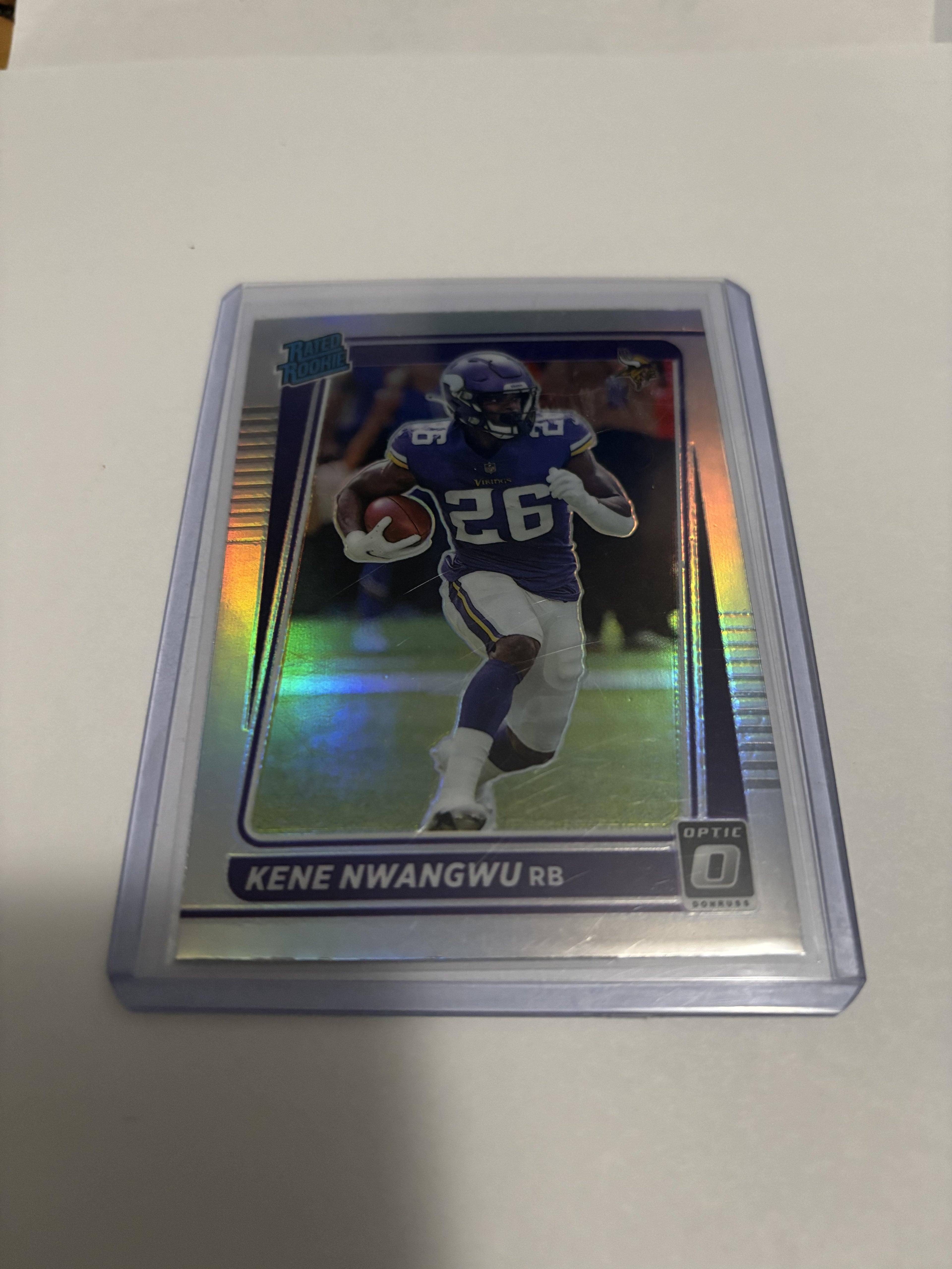 2021 Panini Donruss Optic Kene Nwangwu RC #233 Vikings Silver Holo Prizm