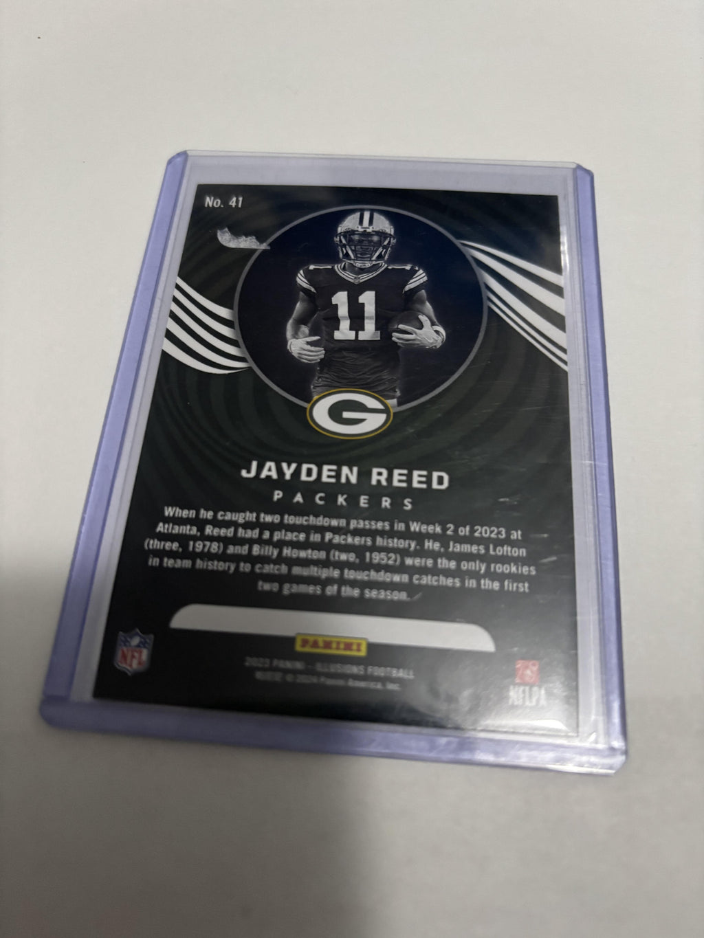 2023 Panini Illusions Jayden Reed RC #41 Green Bay Packers Rookie Refractor