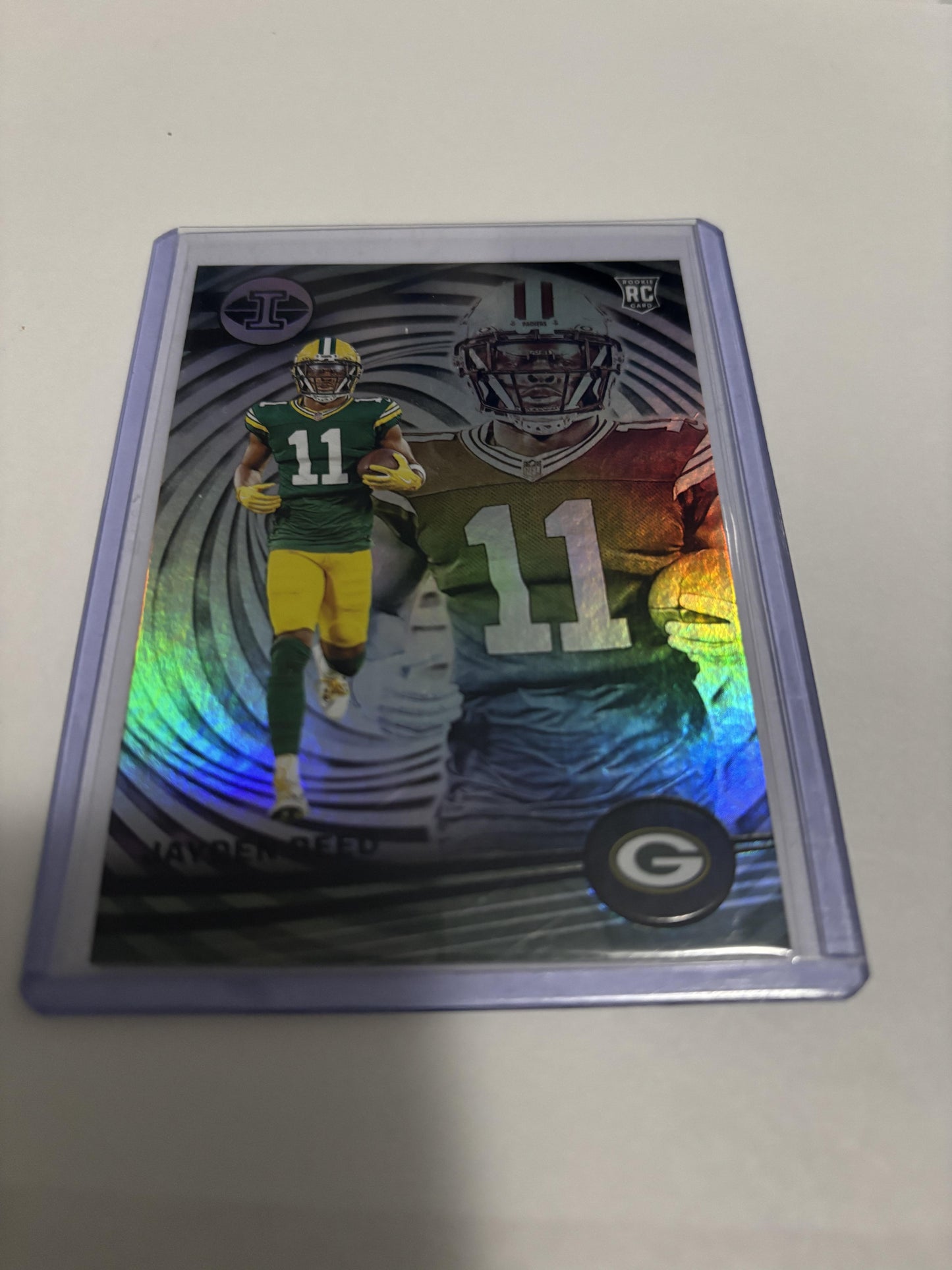 2023 Panini Illusions Jayden Reed RC #41 Green Bay Packers Rookie Refractor