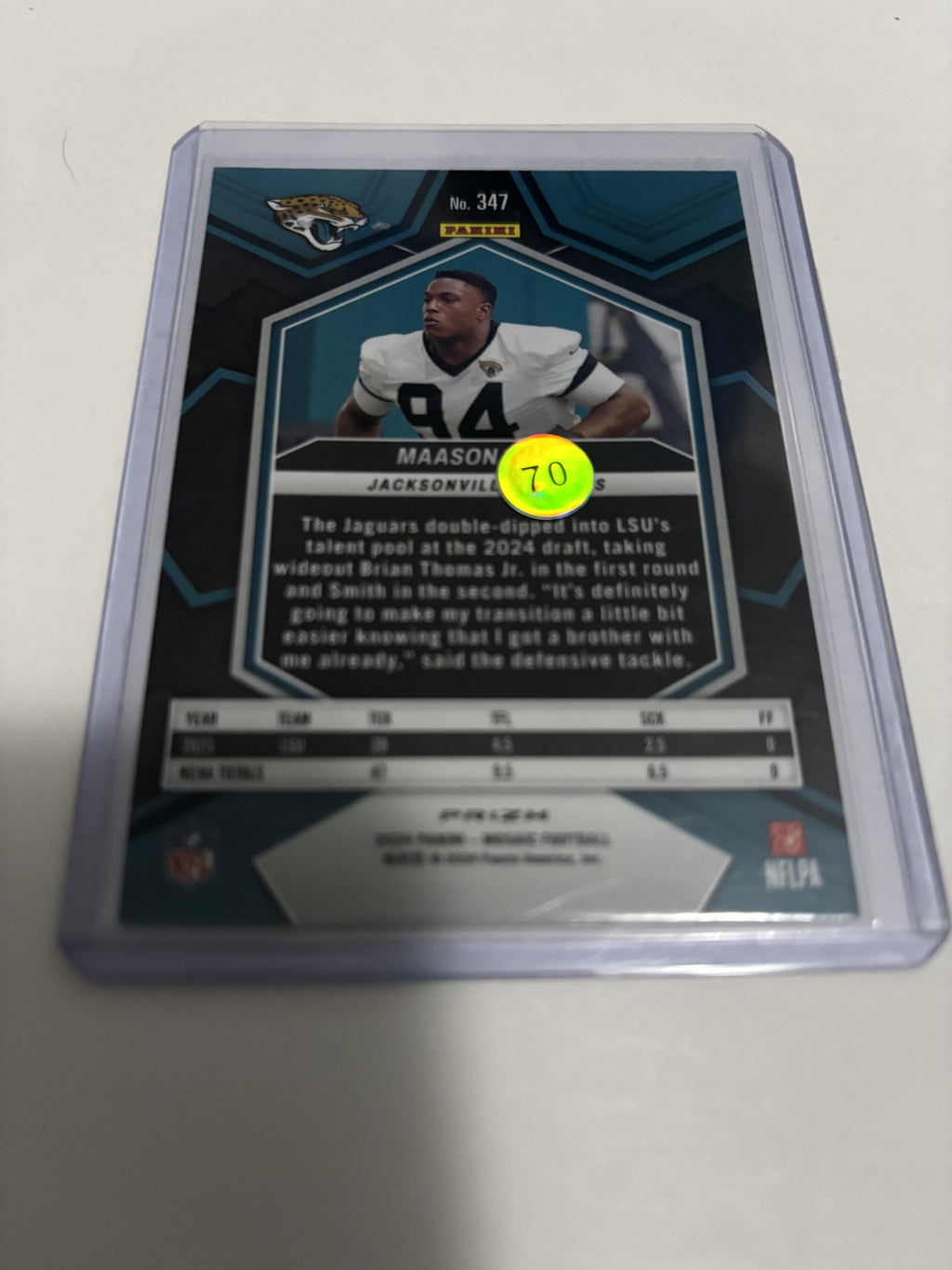 2024 Panini Mosaic Maason Smith RC #347 Jaguars Red Mosaic Prizm Rookie