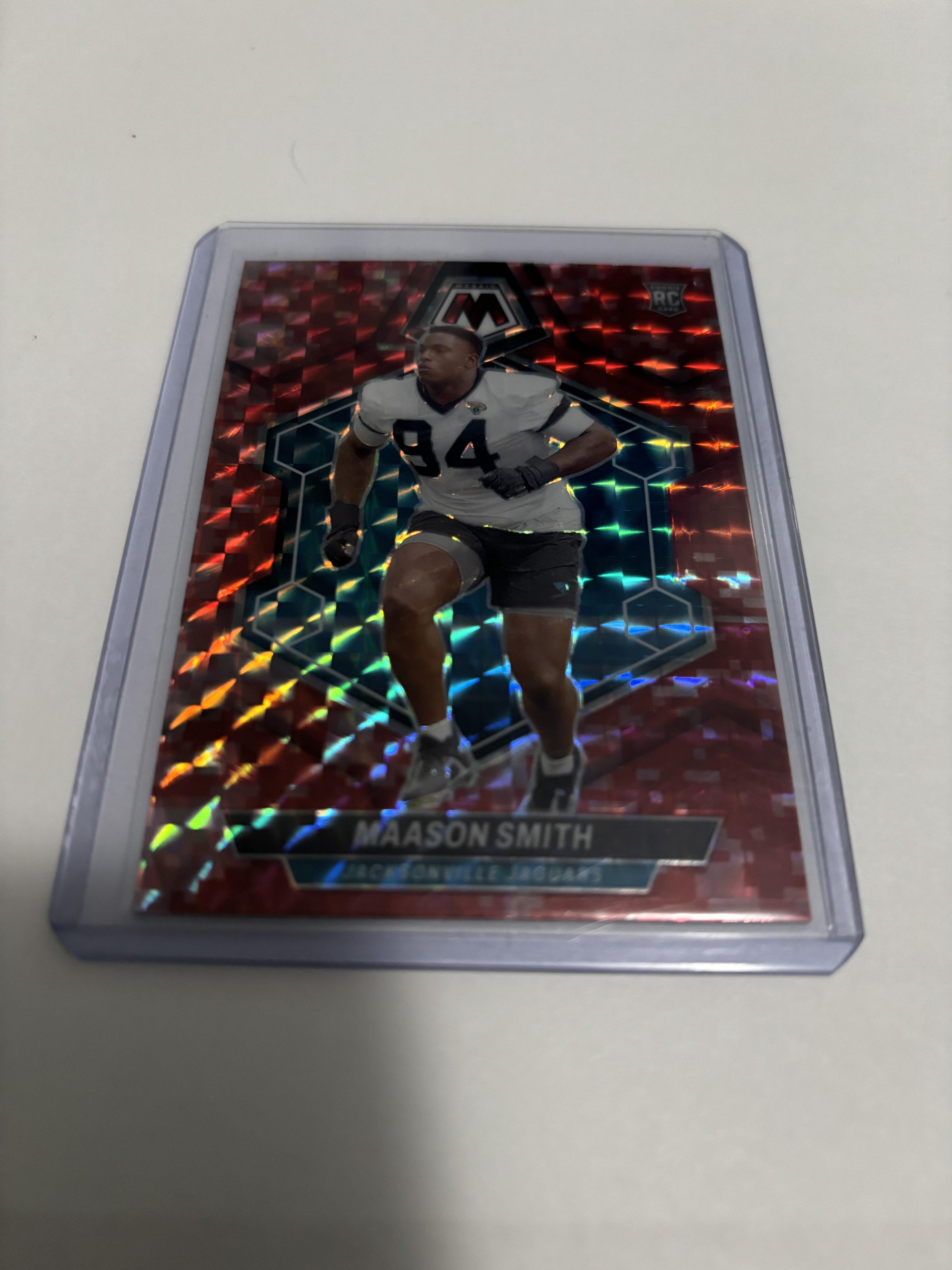 2024 Panini Mosaic Maason Smith RC #347 Jaguars Red Mosaic Prizm Rookie