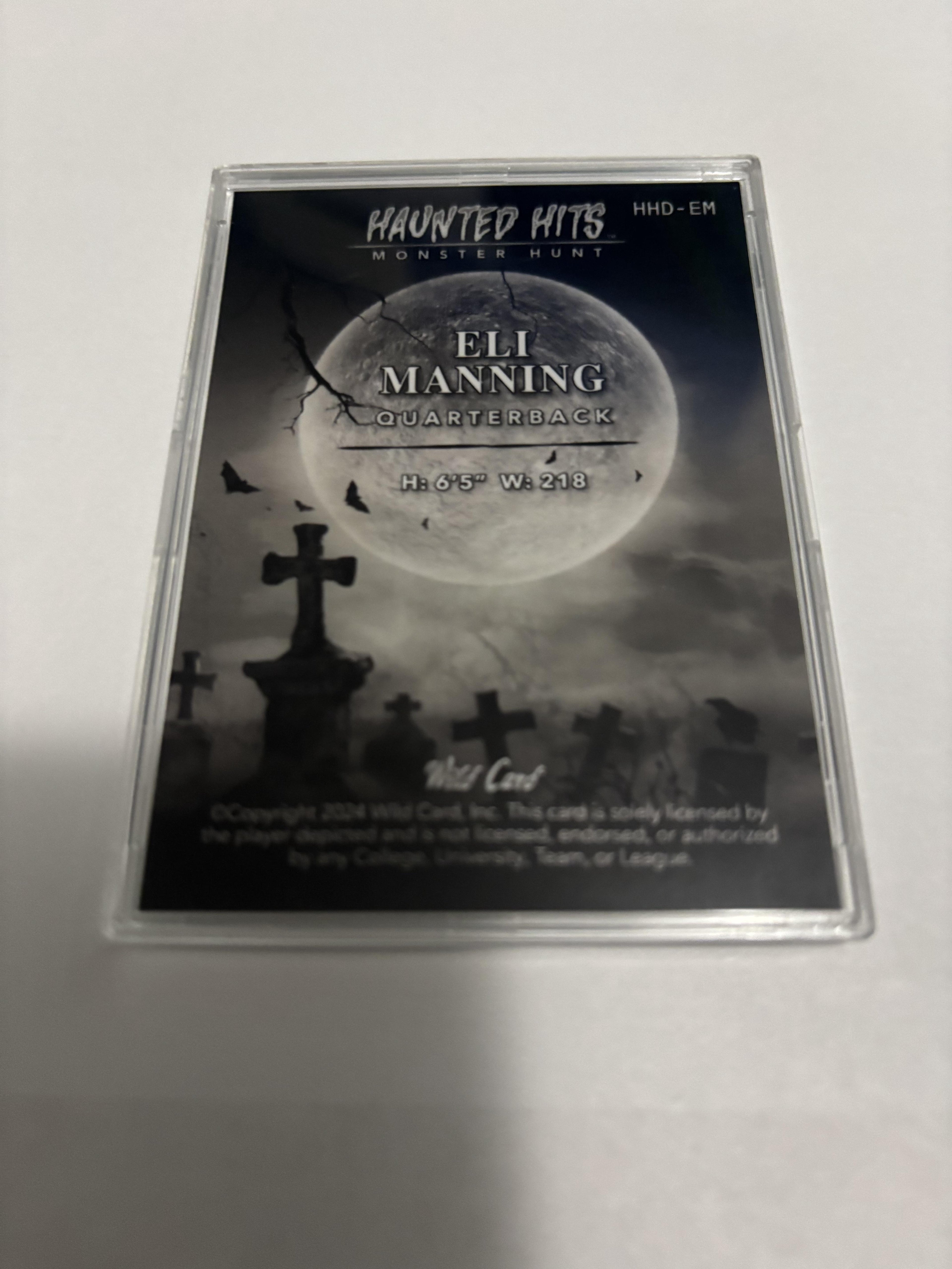 2024 Wild Card Haunted Hits Eli Manning 1/3 Three Monster Hunt Dracula GIANTS