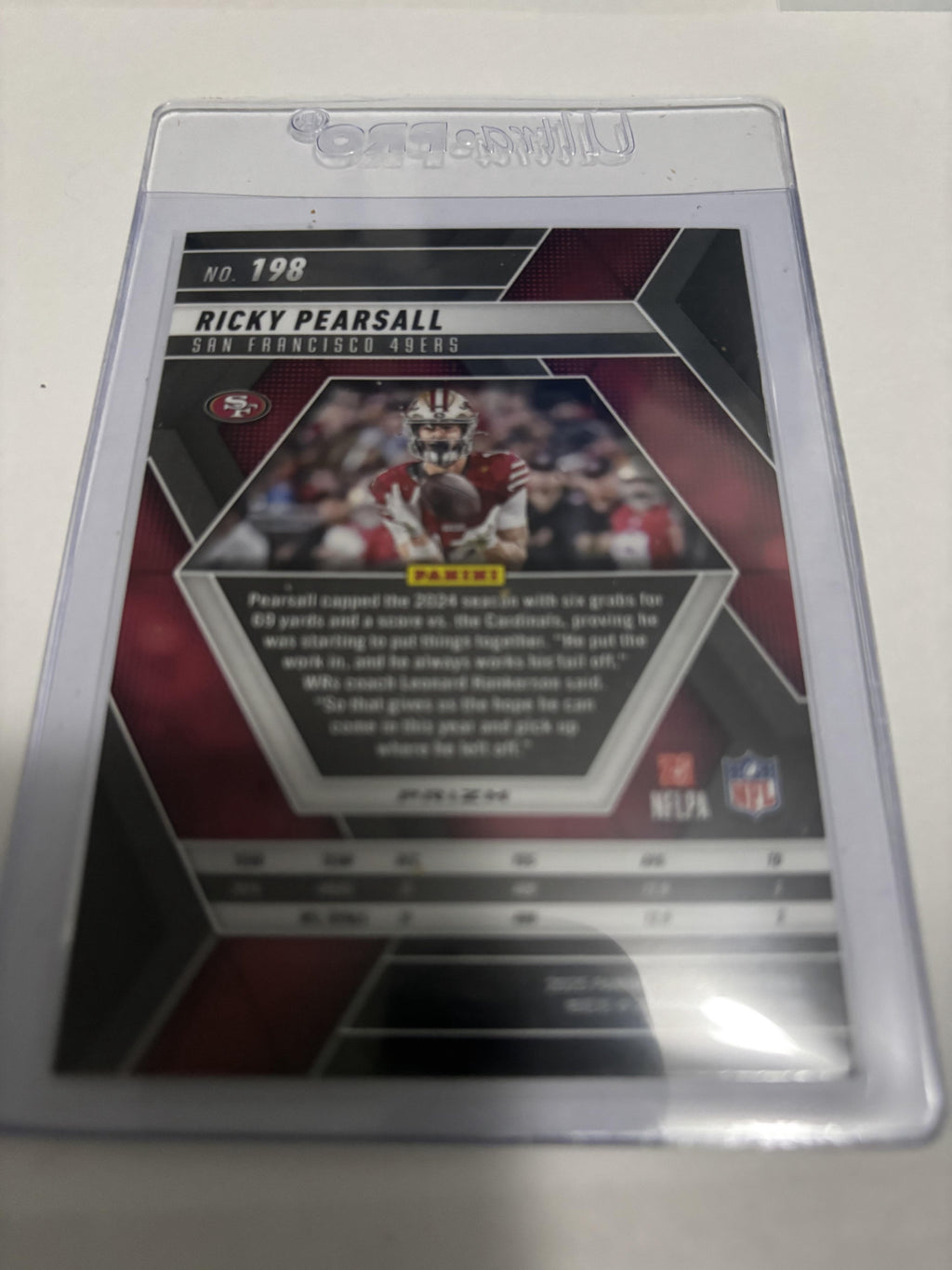 2025 Panini Mosaic Ricky Pearsall Silver Mosaic Prizm Rookie RC #198 49ers