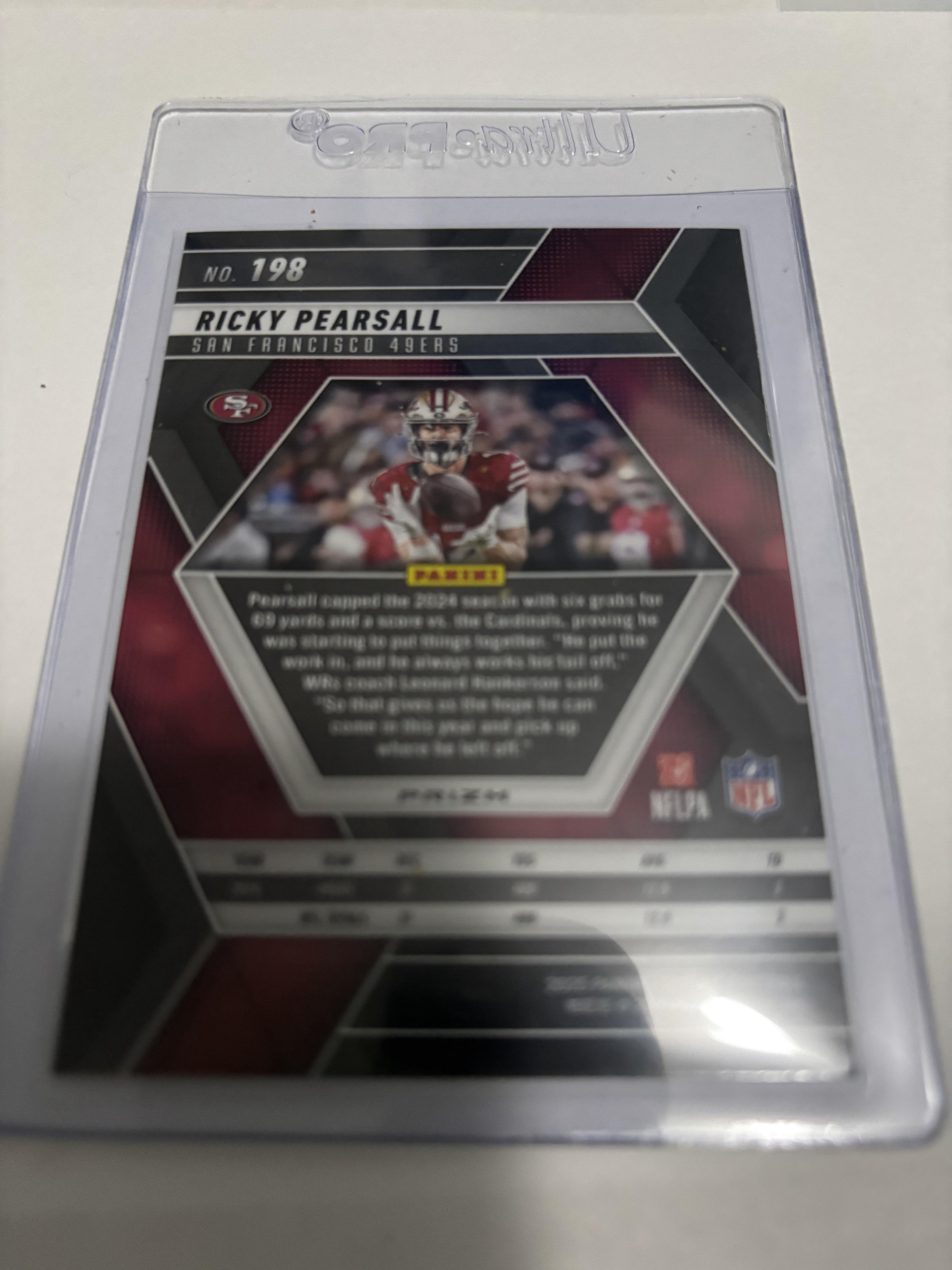 2025 Panini Mosaic Ricky Pearsall Silver Mosaic Prizm Rookie RC #198 49ers