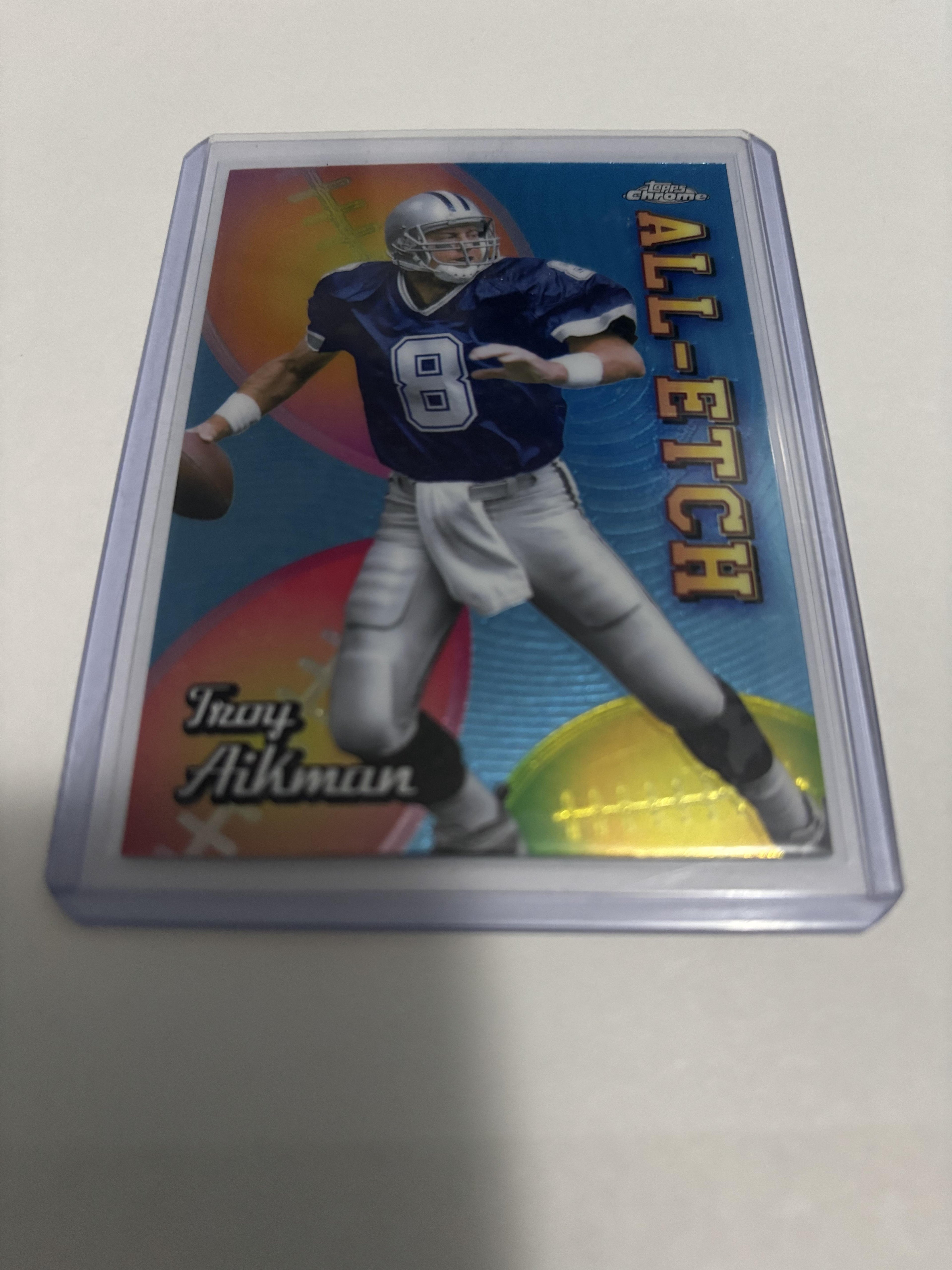 2024 Topps Chrome Troy Aikman All-Etch Refractor Dallas Cowboys CAE-TA Hall Fame