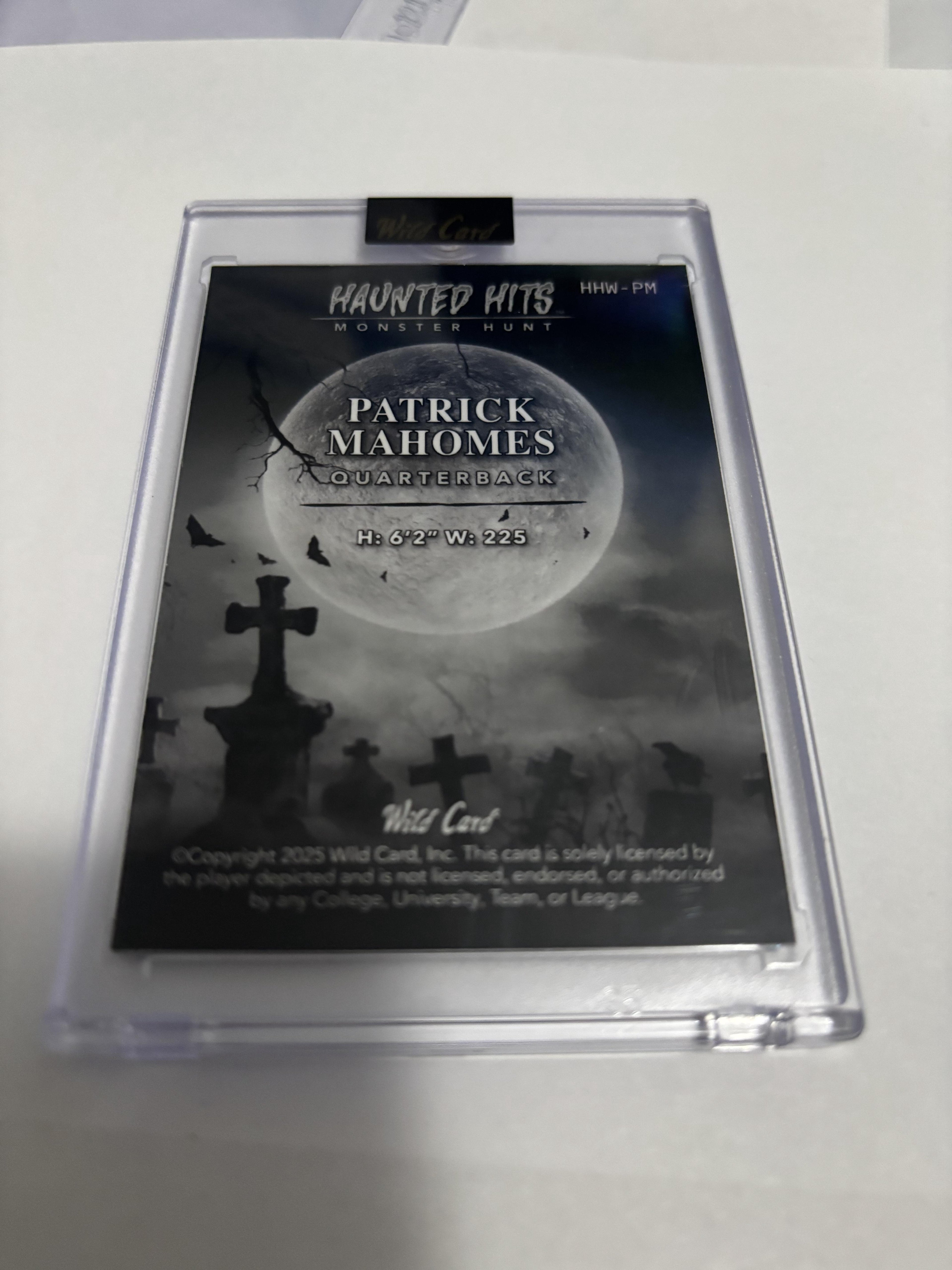 2025 Wild Card Haunted Hits Patrick Mahomes 1/1 One of One Monster Hunt SSP