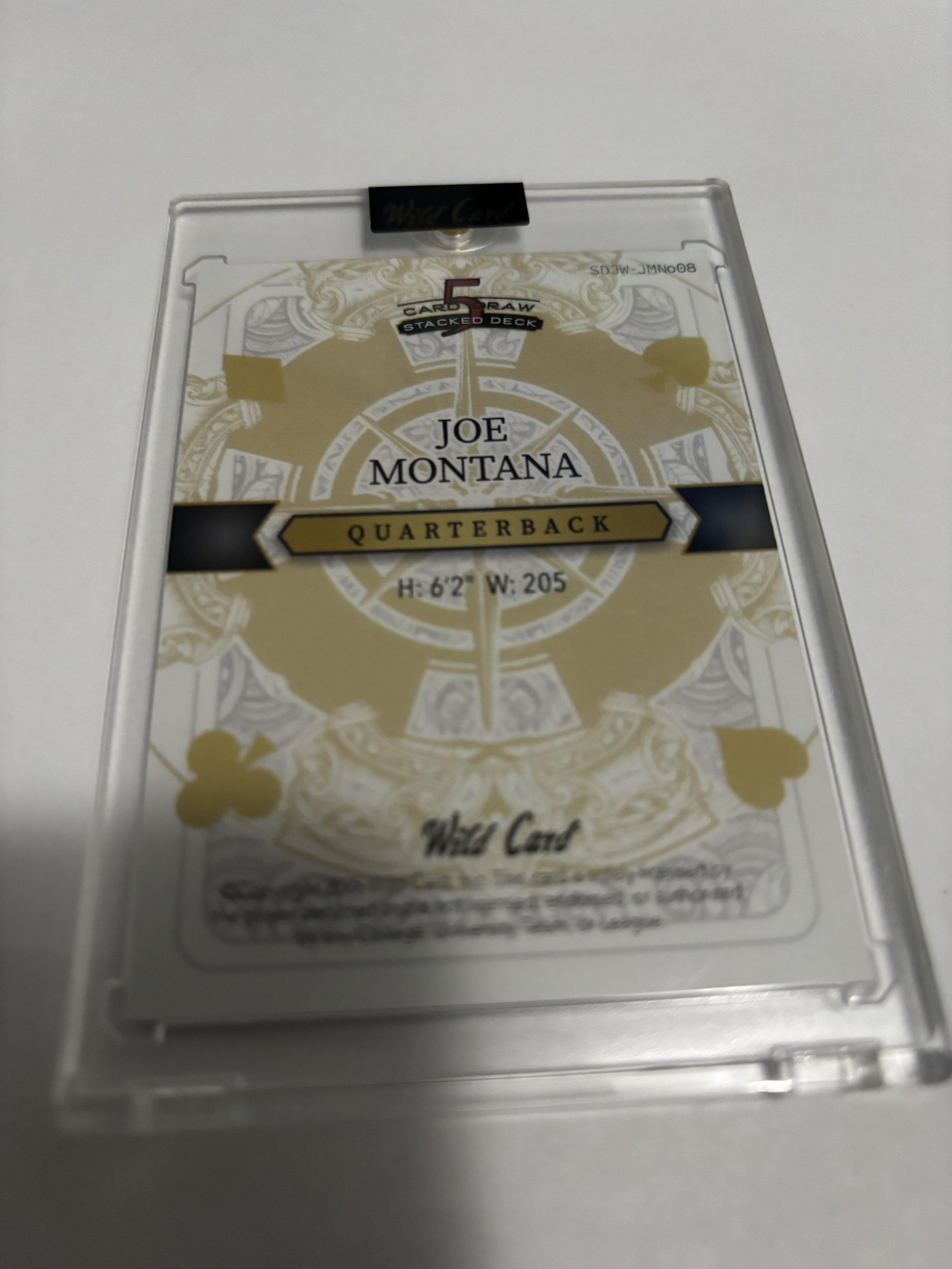 2025 Wild Card Card Draw Joe Montana 1/1 One of One Joker Stacked Deck SSP