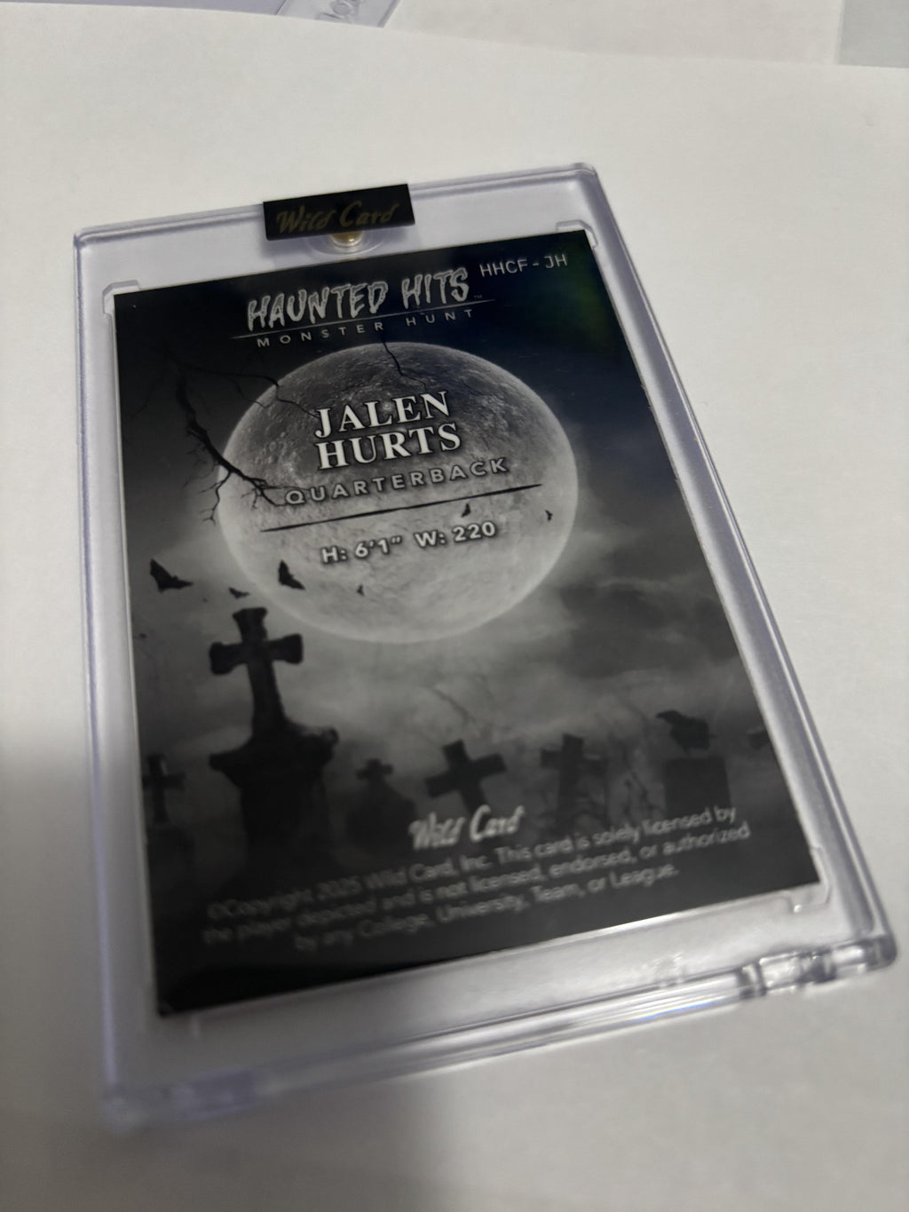 2025 Wild Card Haunted Hits Jalen Hurts 1/4 Four Skull Monster Hunt Eagles