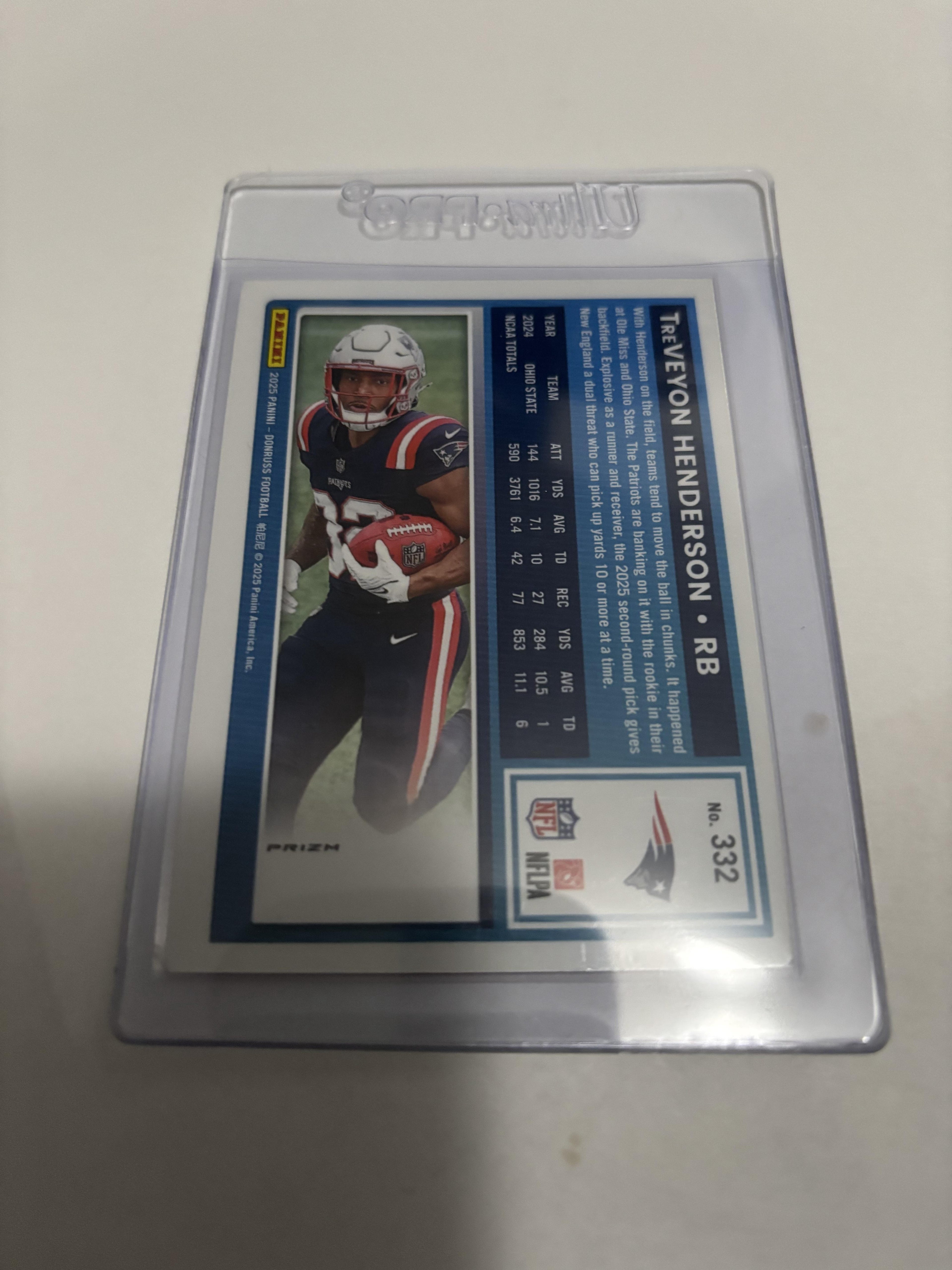 2025 Donruss Optic TreVeyon Henderson Rated Rookie Pink Velocity Prizm #332 RC