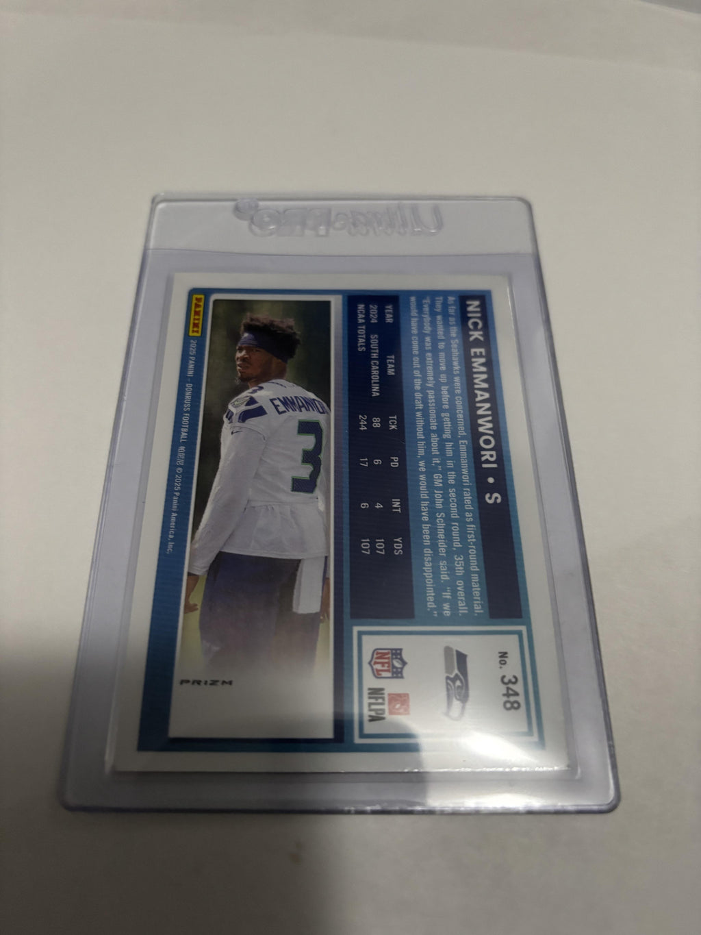 2025 Donruss Optic Nick Emmanwori Rated Rookie Red Velocity Prizm #348 RC