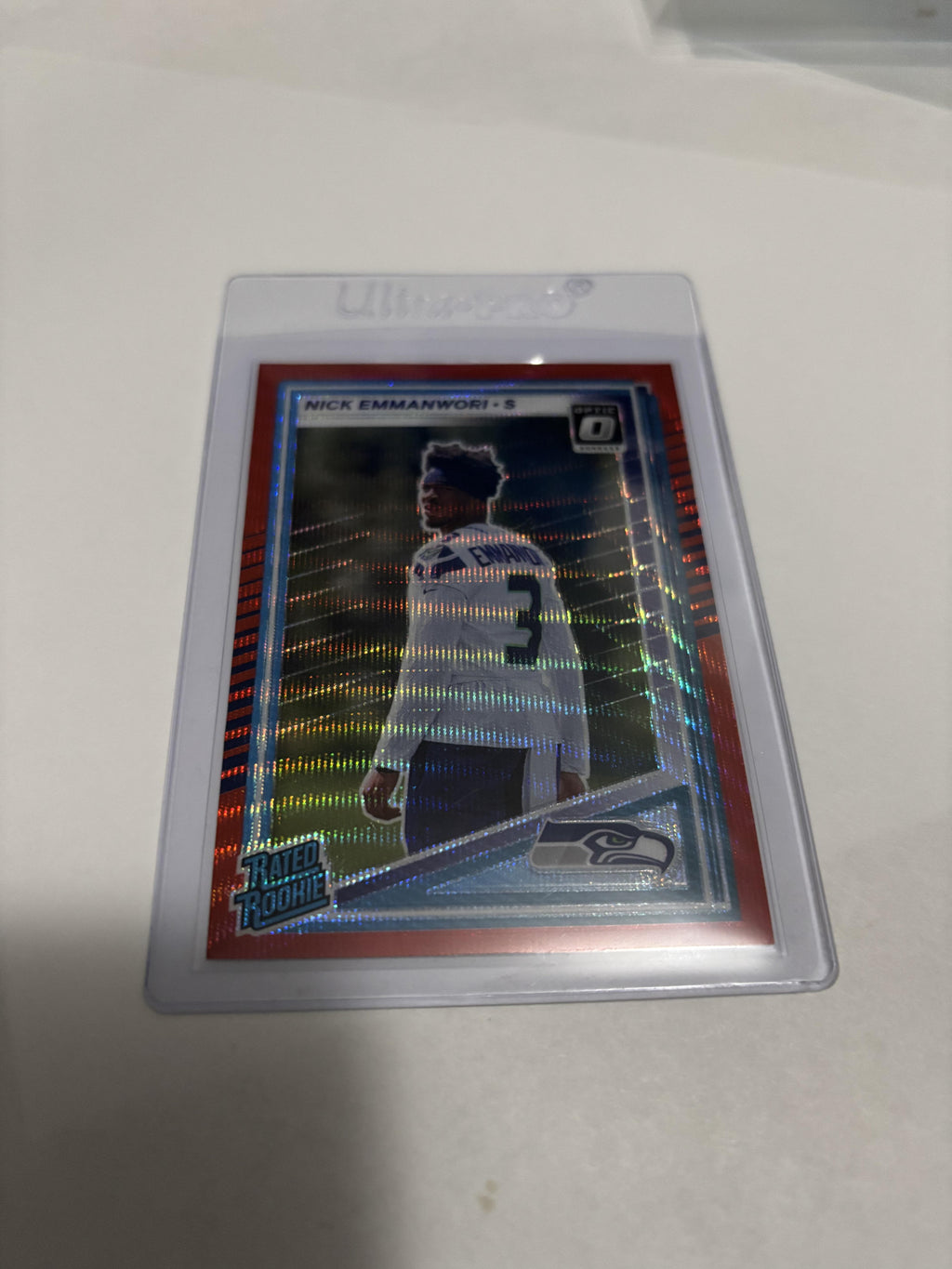 2025 Donruss Optic Nick Emmanwori Rated Rookie Red Velocity Prizm #348 RC